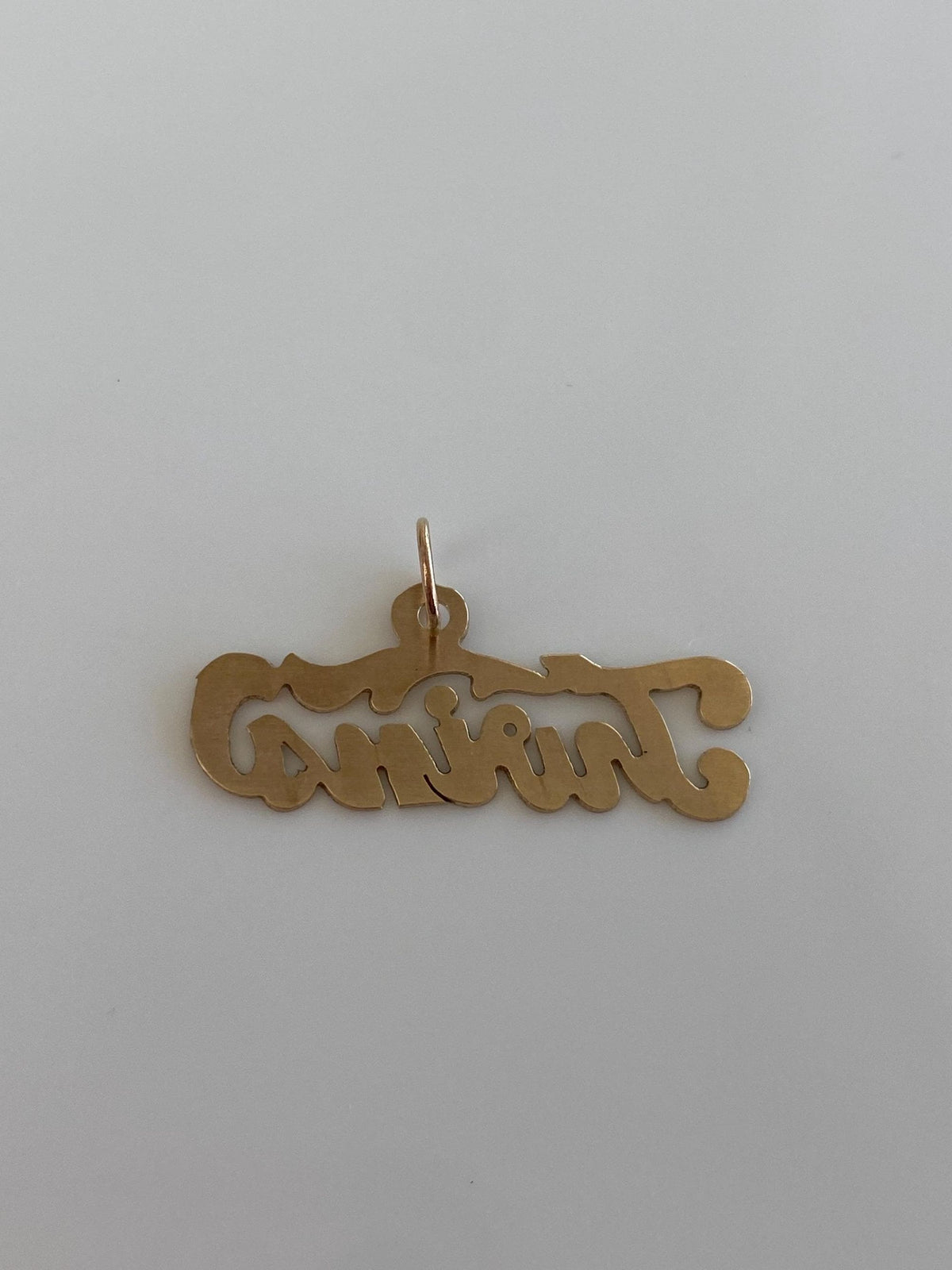 Vintage Solid 14k Yellow Gold Diamond Cut 'Twins' Charm