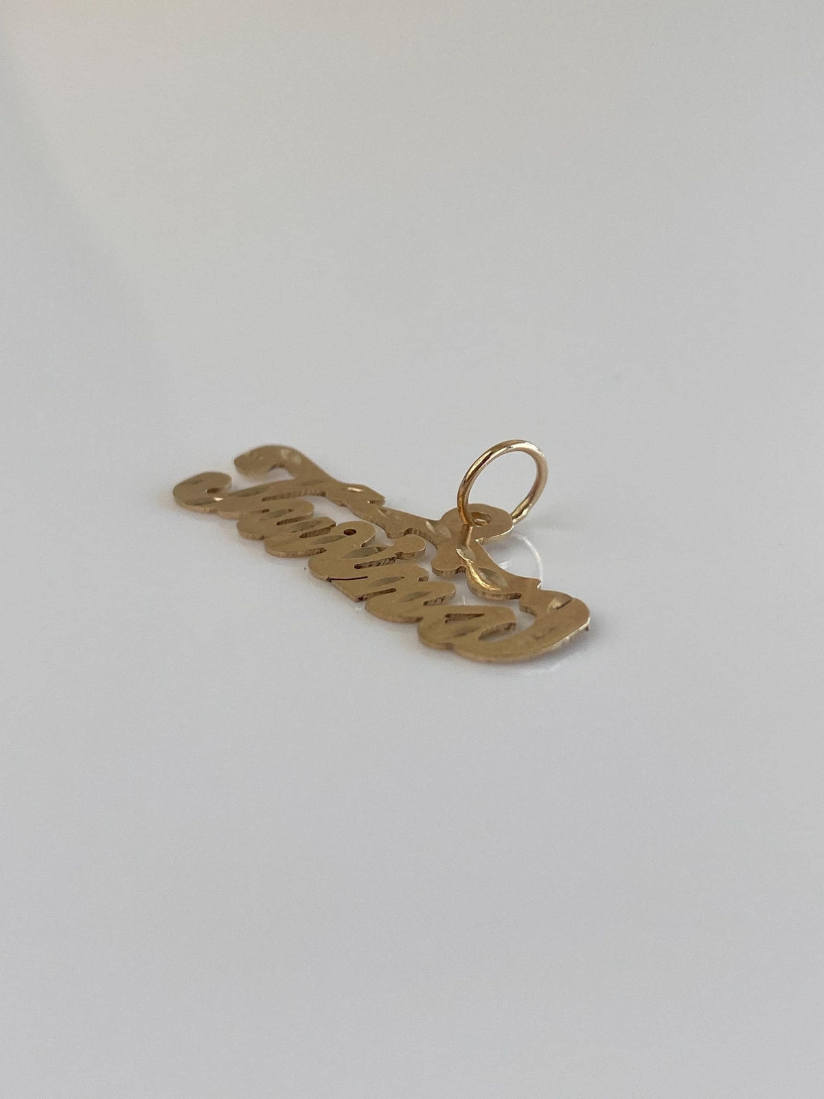 Vintage Solid 14k Yellow Gold Diamond Cut 'Twins' Charm