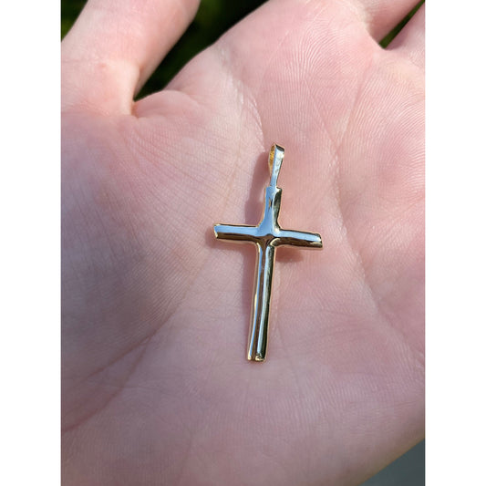 Vintage Solid 14k Yellow Gold Cross Charm