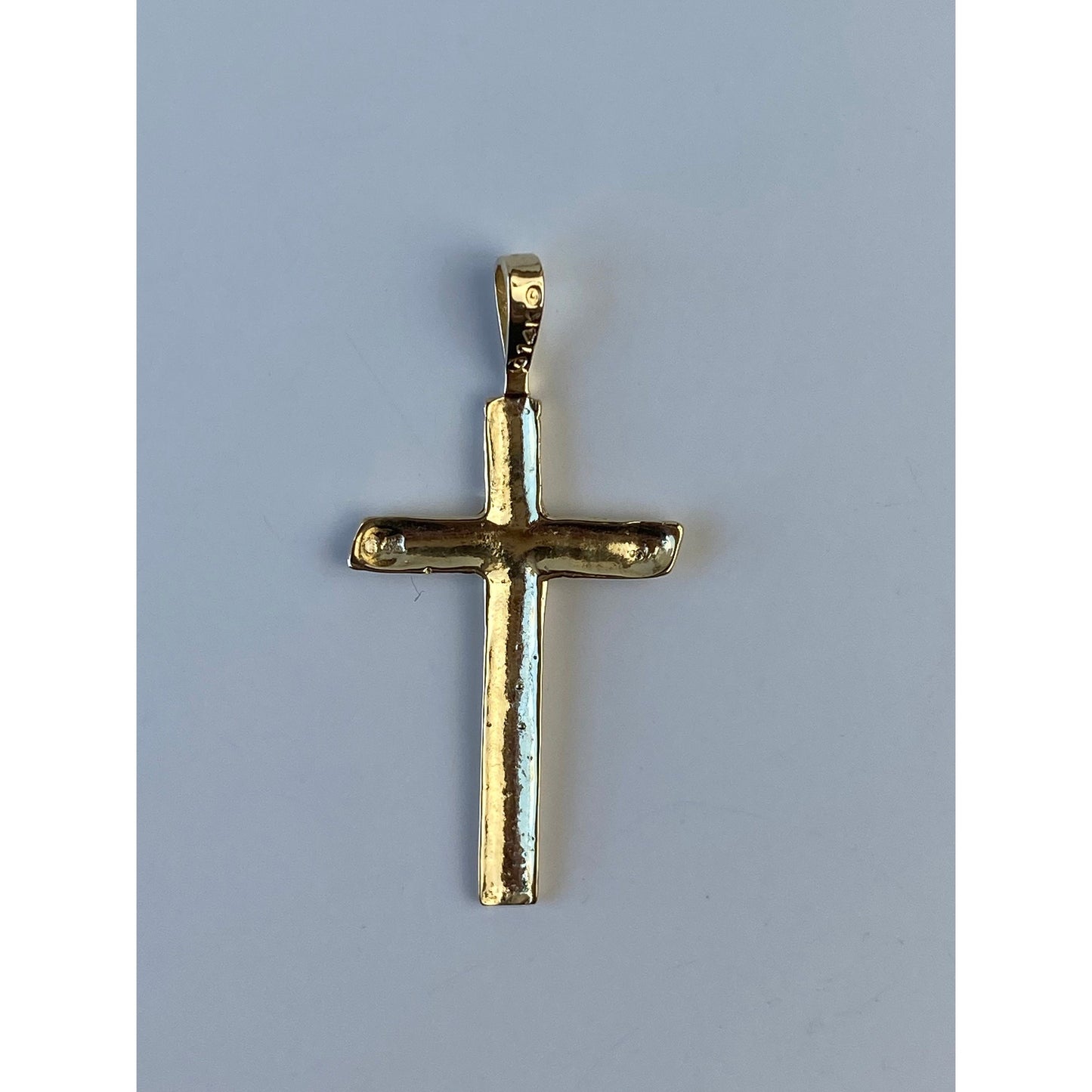 Vintage Solid 14k Yellow Gold Cross Charm