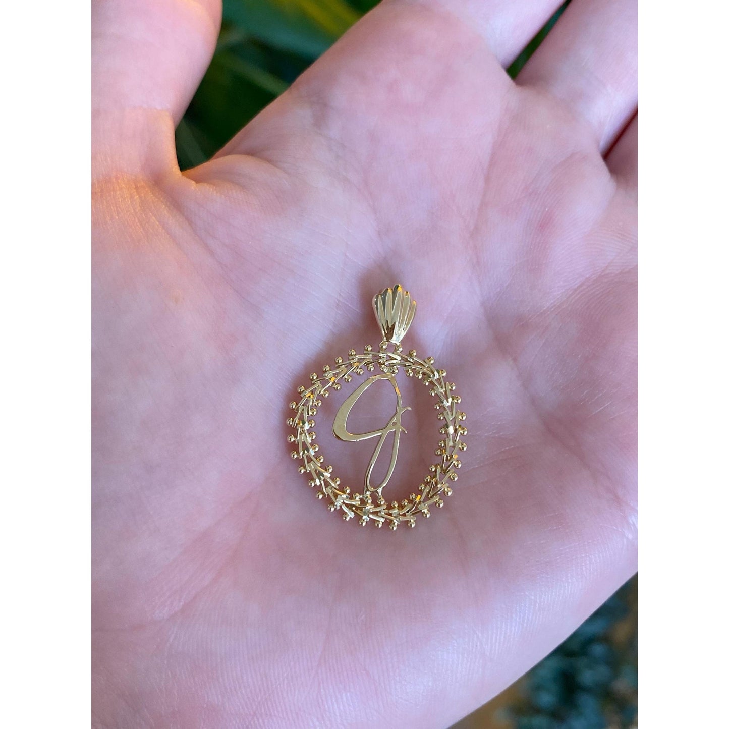 Solid 14k Yellow Gold Initial 'J' Charm