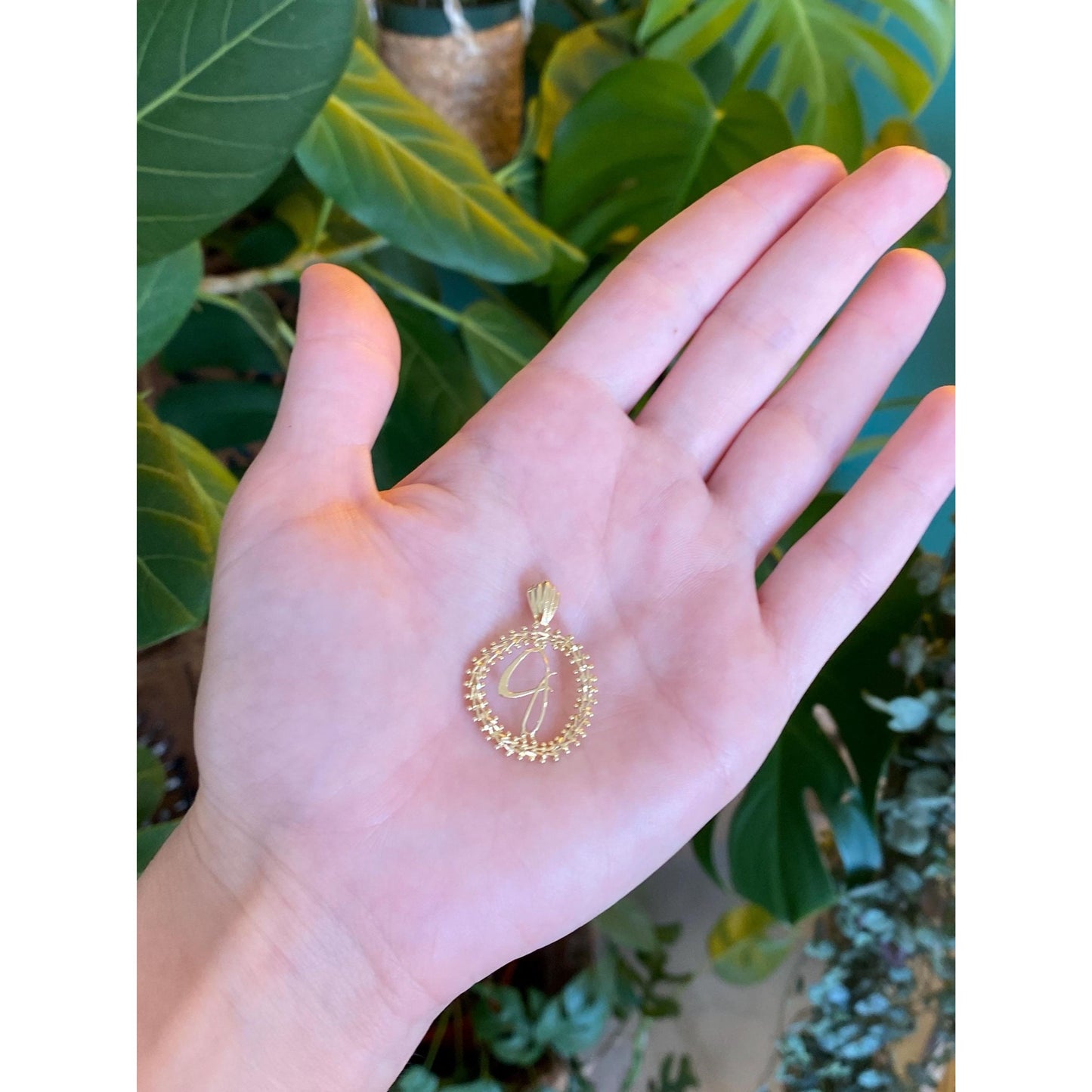 Solid 14k Yellow Gold Initial 'J' Charm