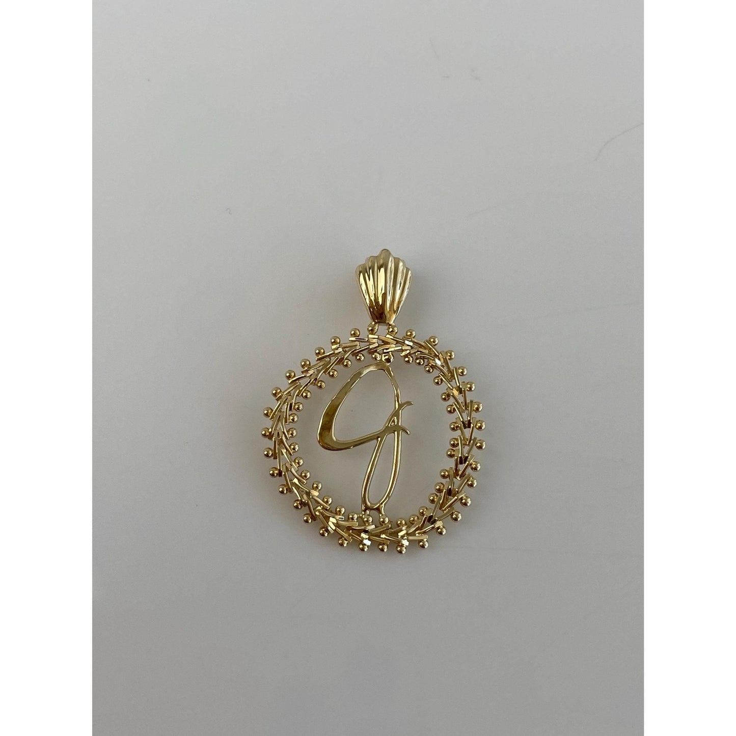 Solid 14k Yellow Gold Initial 'J' Charm