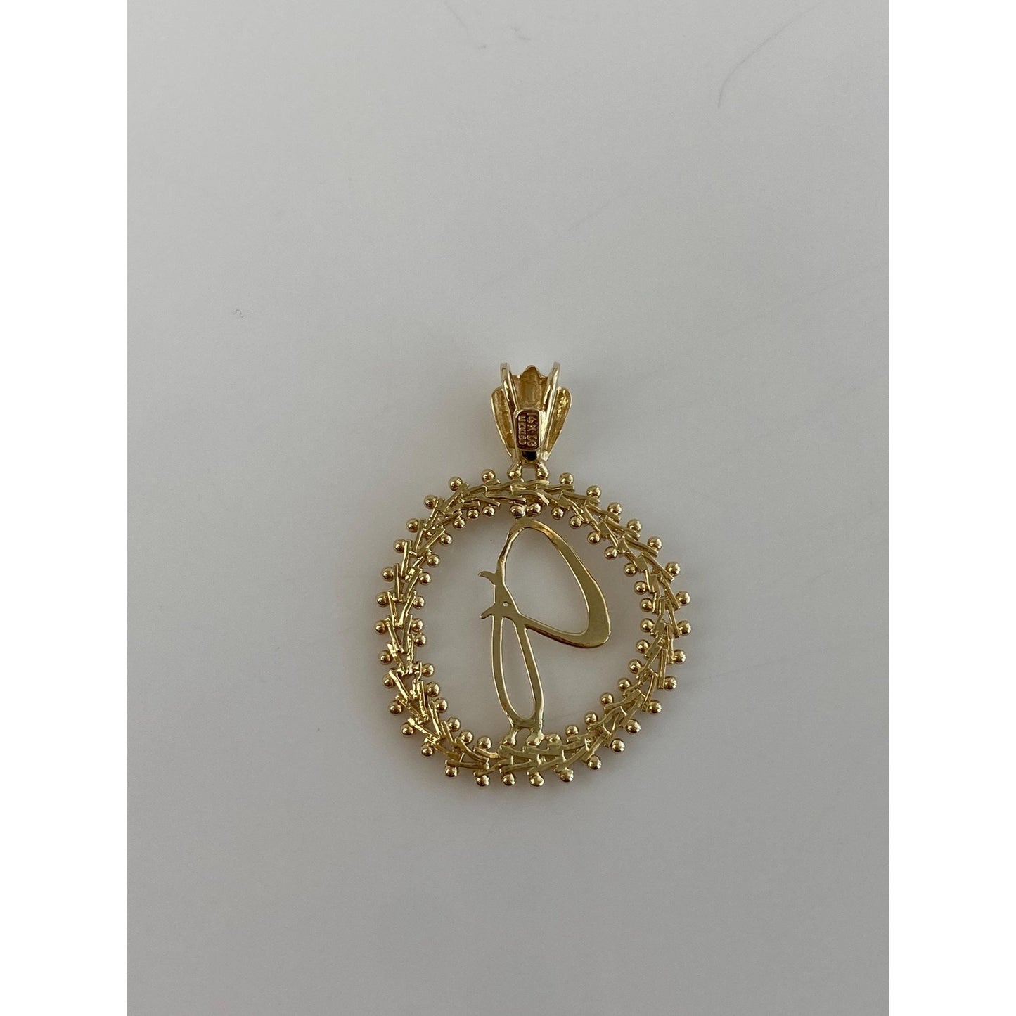 Solid 14k Yellow Gold Initial 'J' Charm