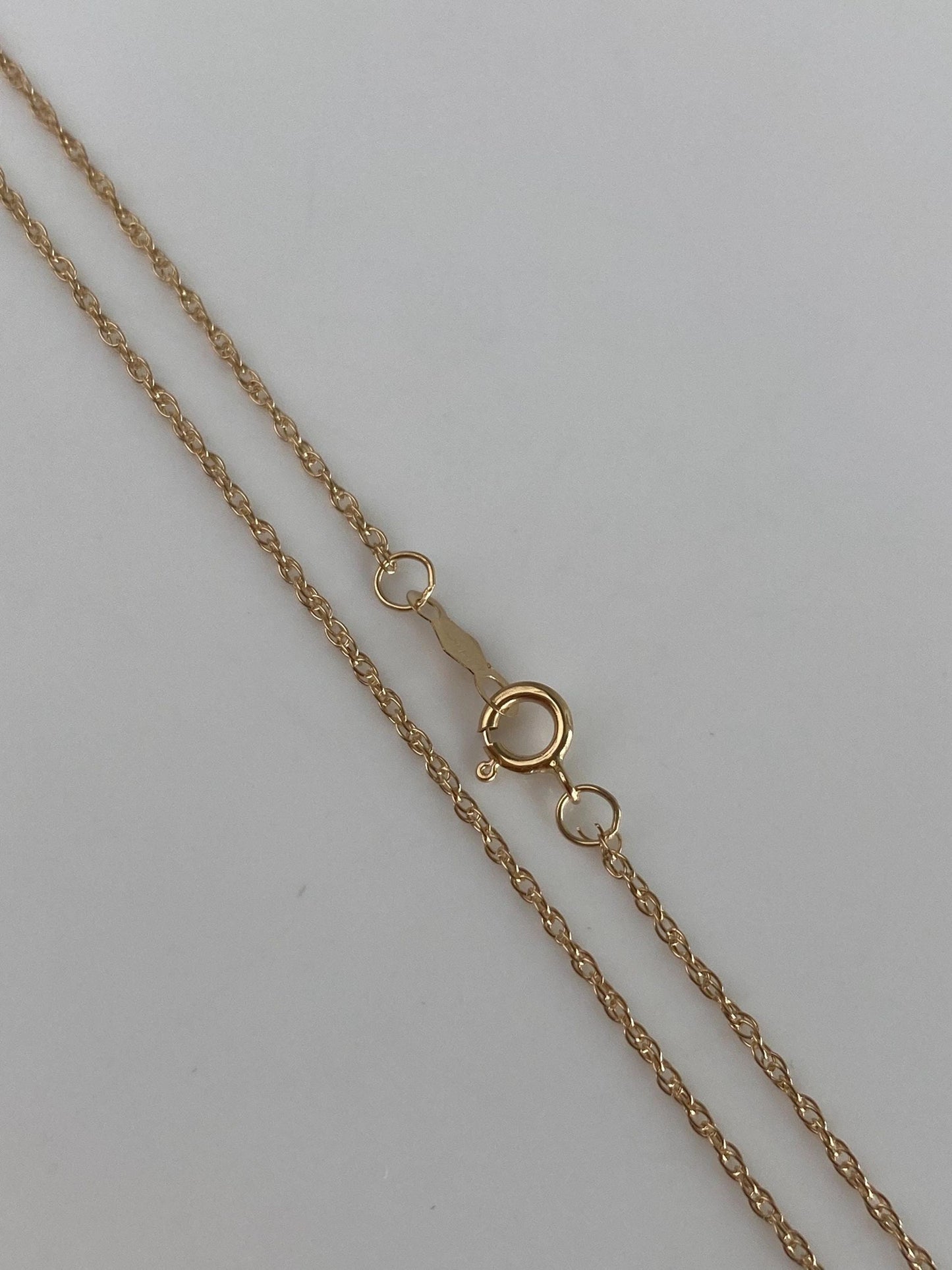 Vintage Solid 14k Yellow Gold Dainty Chain Necklace - 17.75 inches