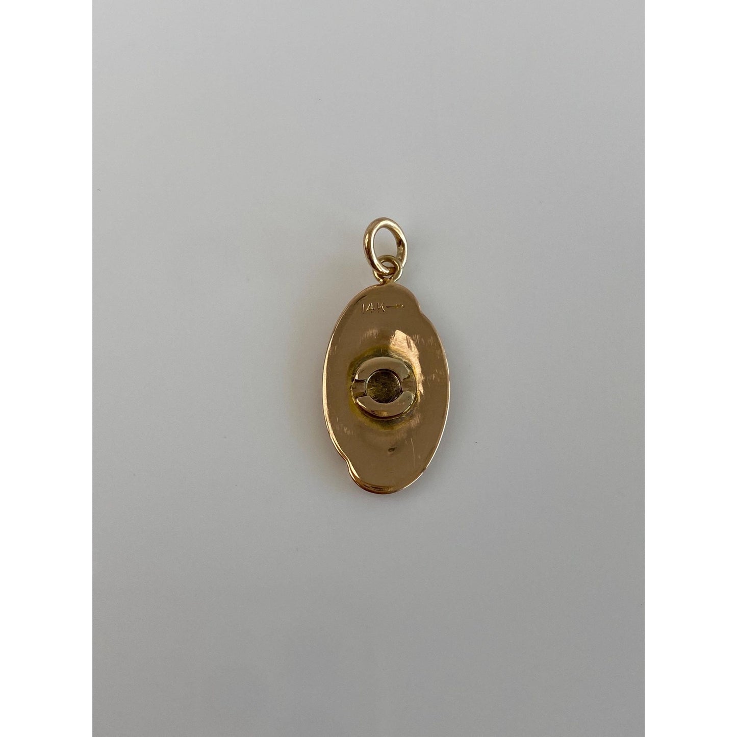 Vintage Solid 14k Yellow Gold Scrollwork Cufflink Conversion Charm