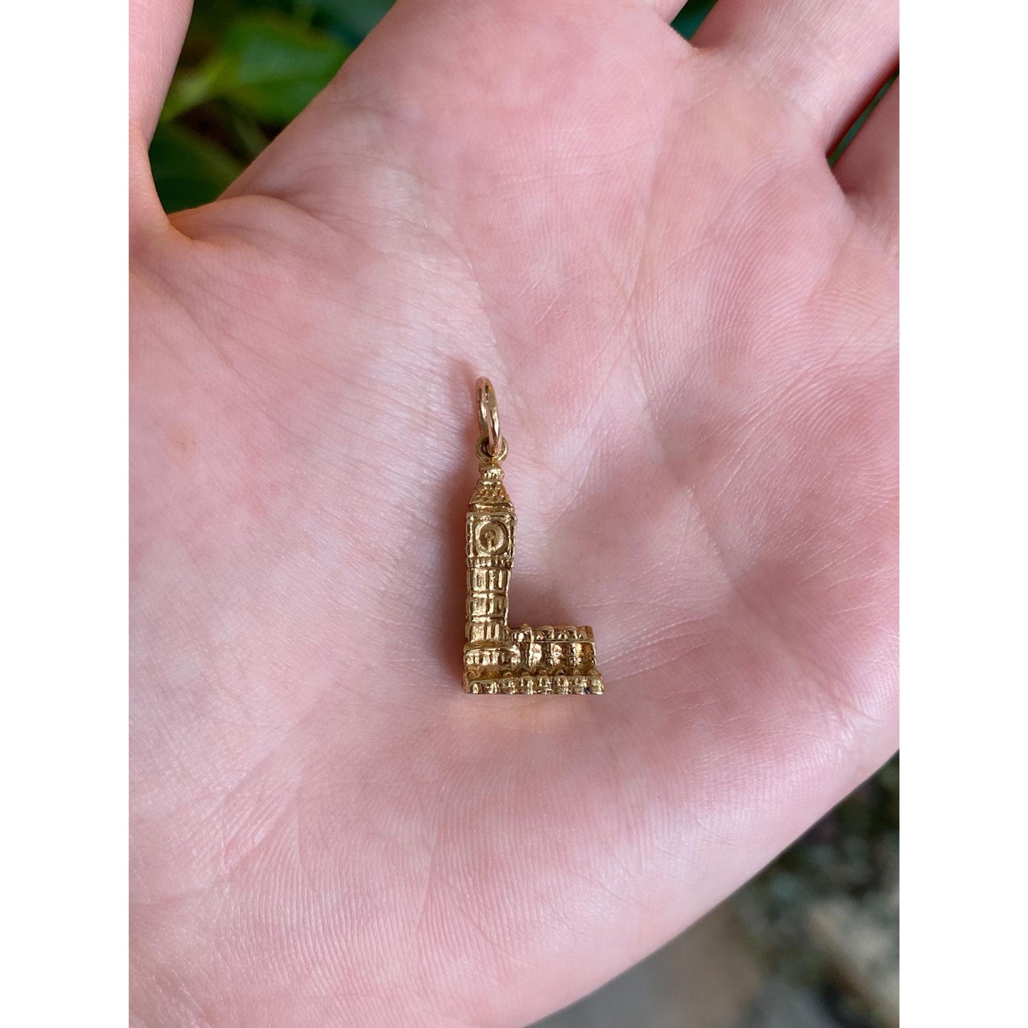 Vintage Solid 9k Yellow Gold London Big Ben Clock Charm