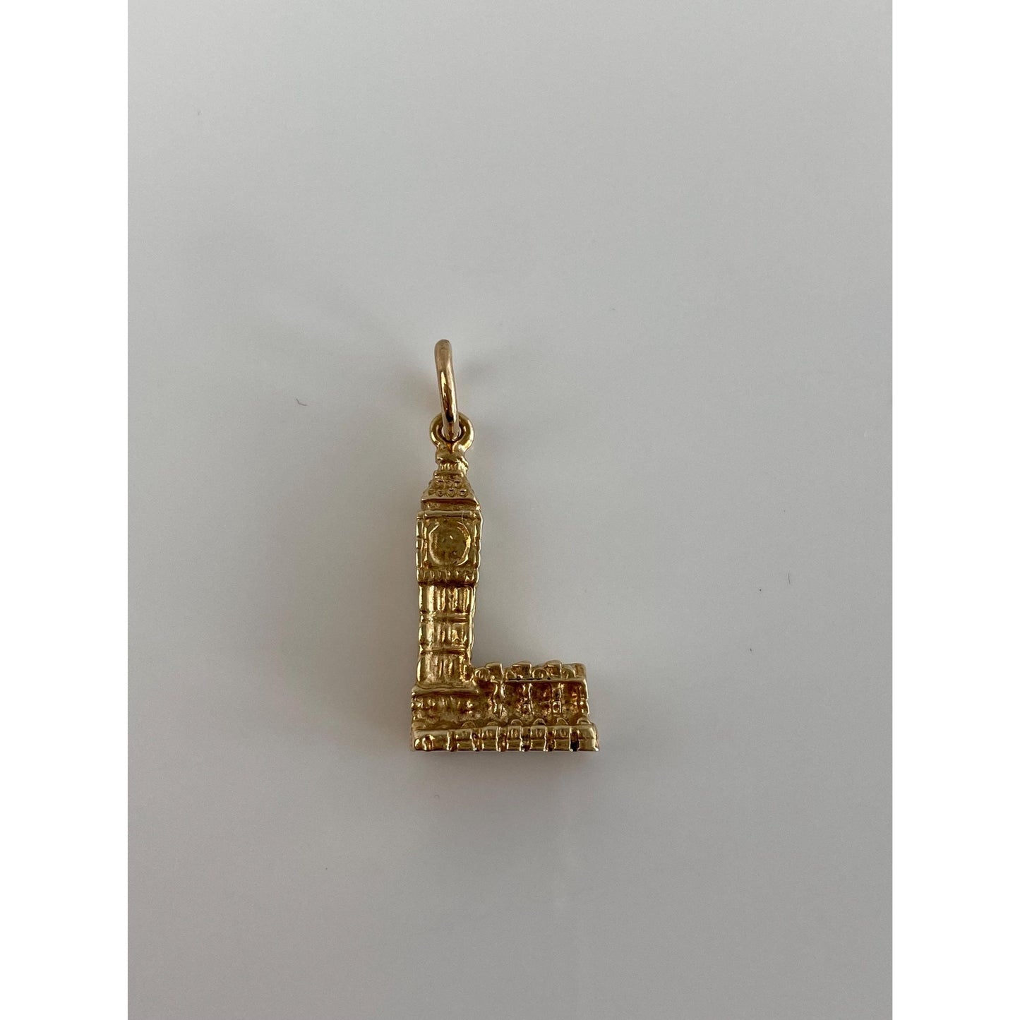Vintage Solid 9k Yellow Gold London Big Ben Clock Charm