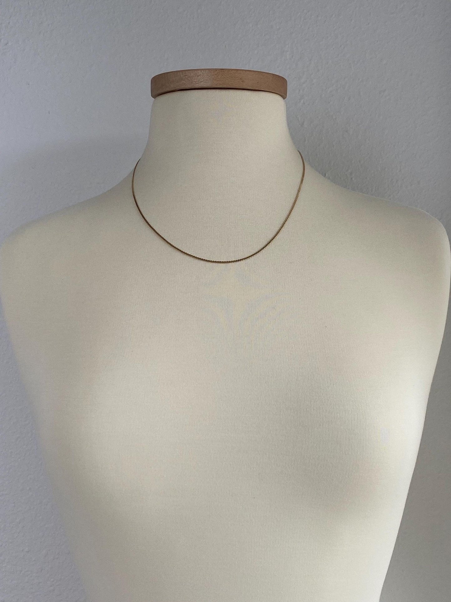 Vintage Solid 14k Yellow Gold Serpentine Chain Necklace - 20 inches