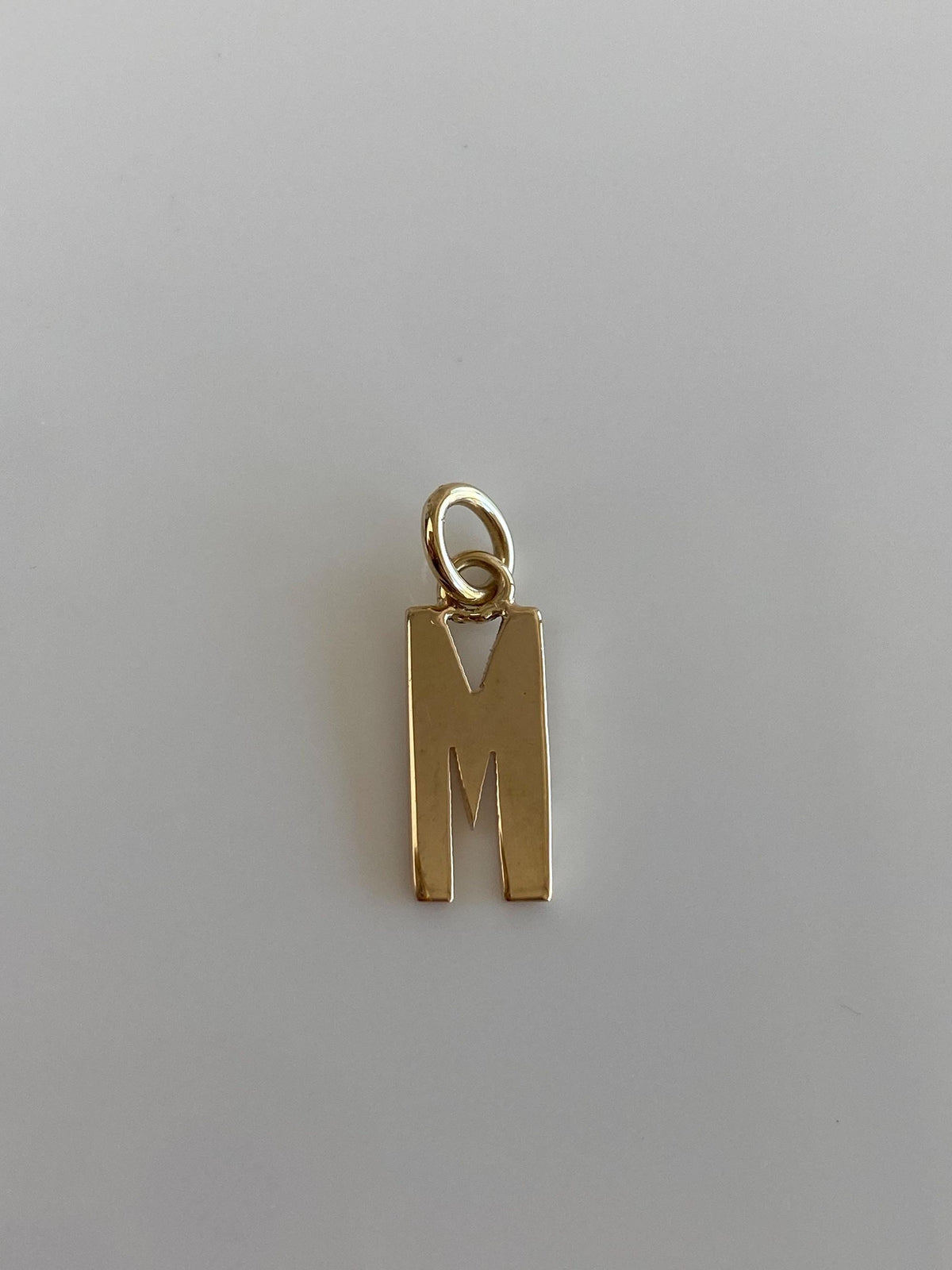 Vintage Solid 14k Yellow Gold Initial 'M' Charm