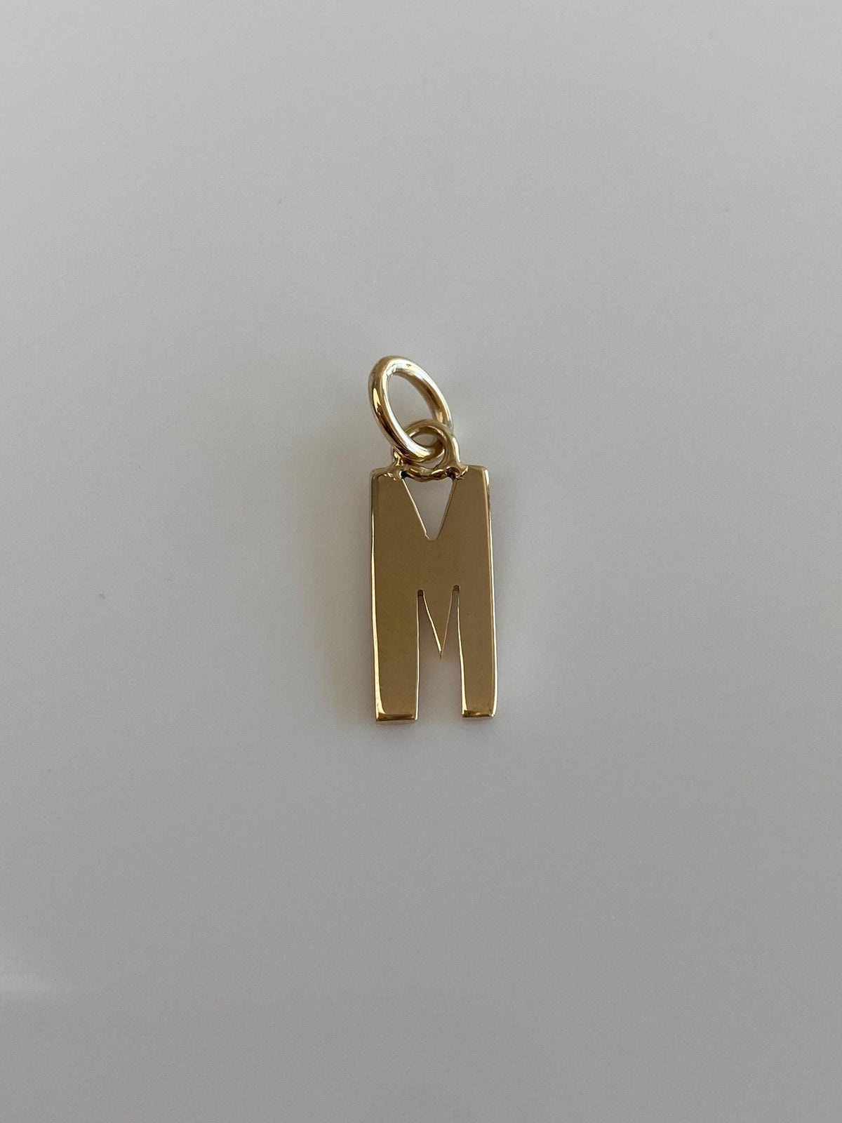 Vintage Solid 14k Yellow Gold Initial 'M' Charm