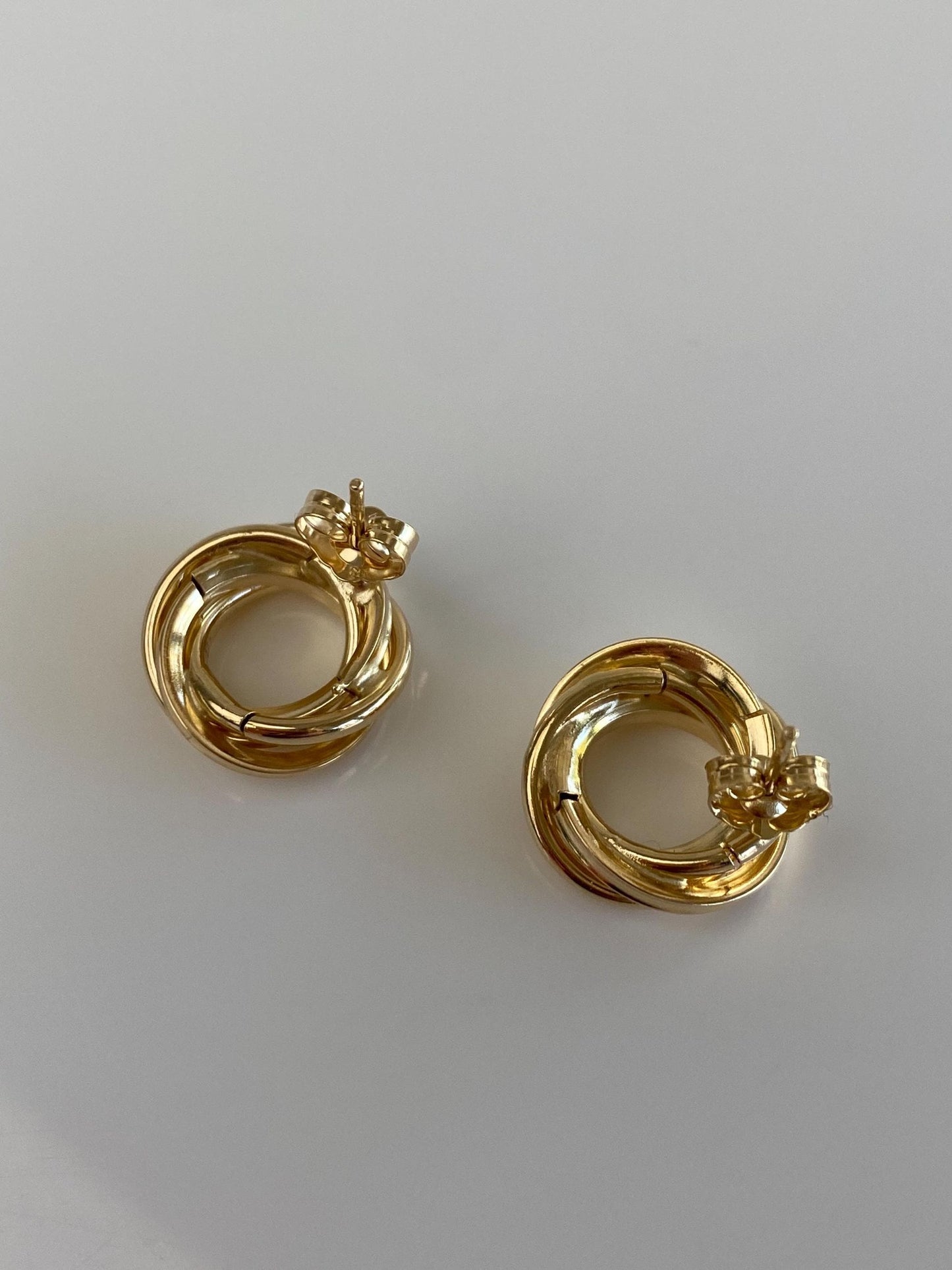 Vintage 14k Yellow Gold Knot Stud Earrings