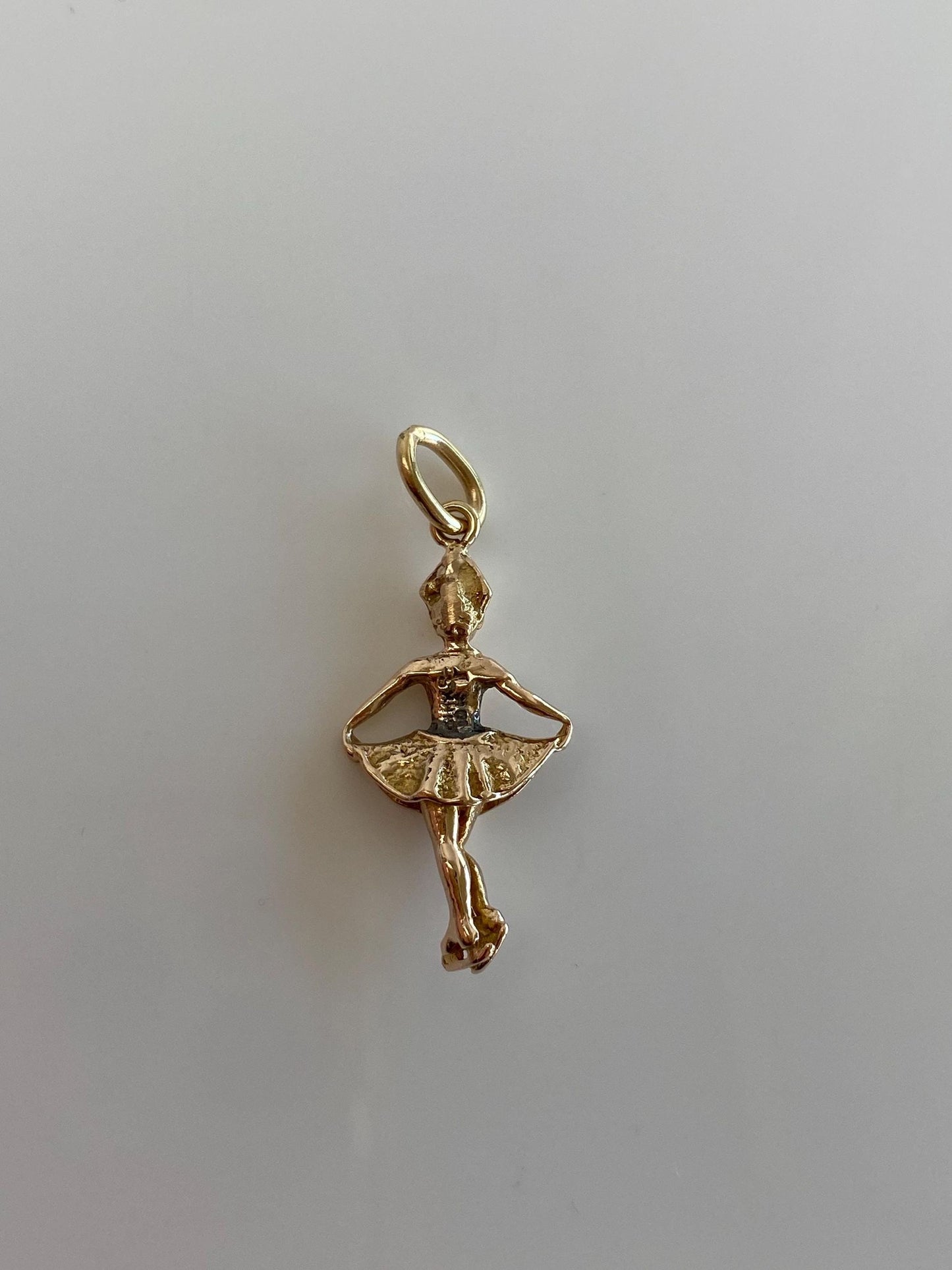 Vintage Solid 10k Yellow Gold Curtsy Dancer Nurse Charm