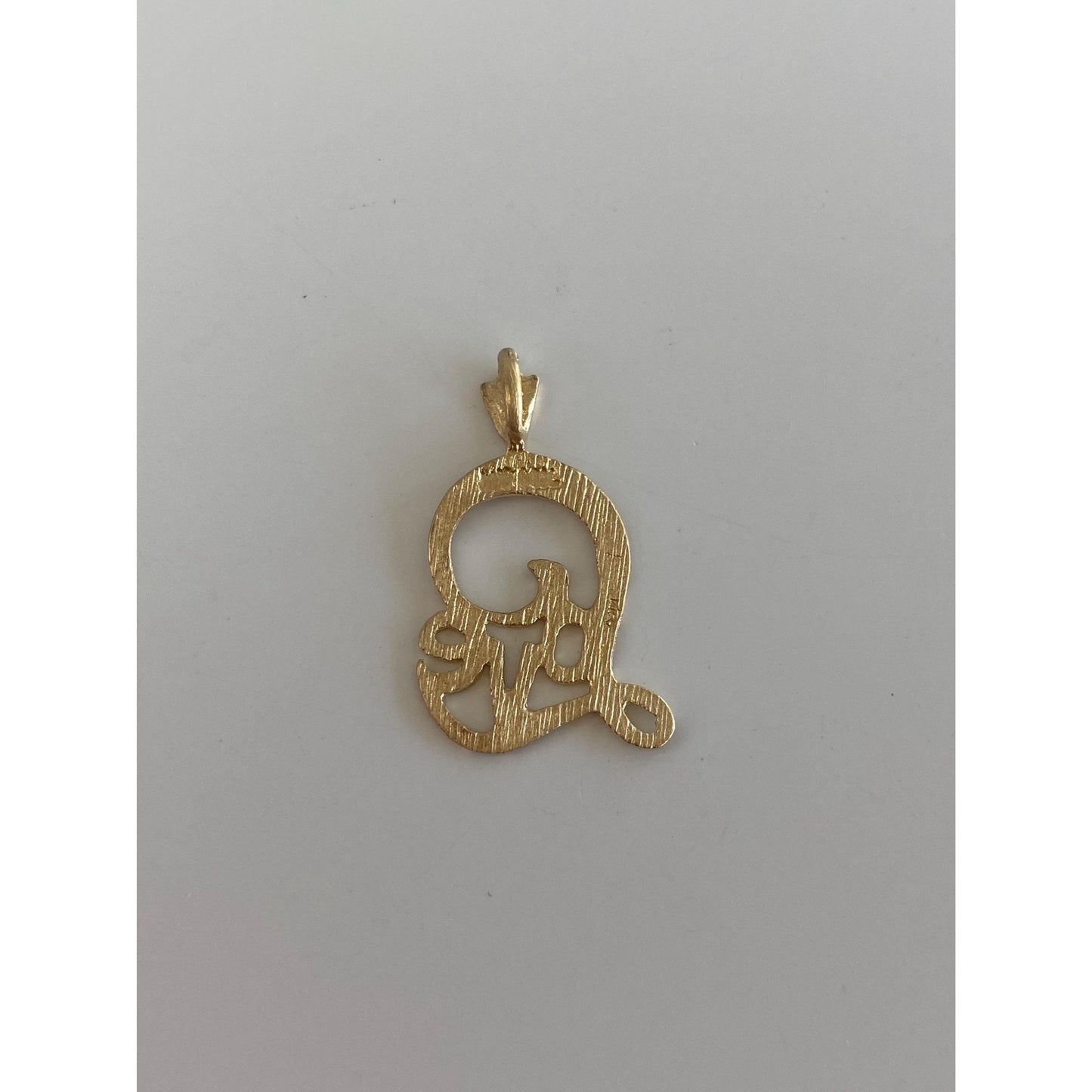 Vintage Solid 14k Yellow Gold Diamond Cut Love Charm