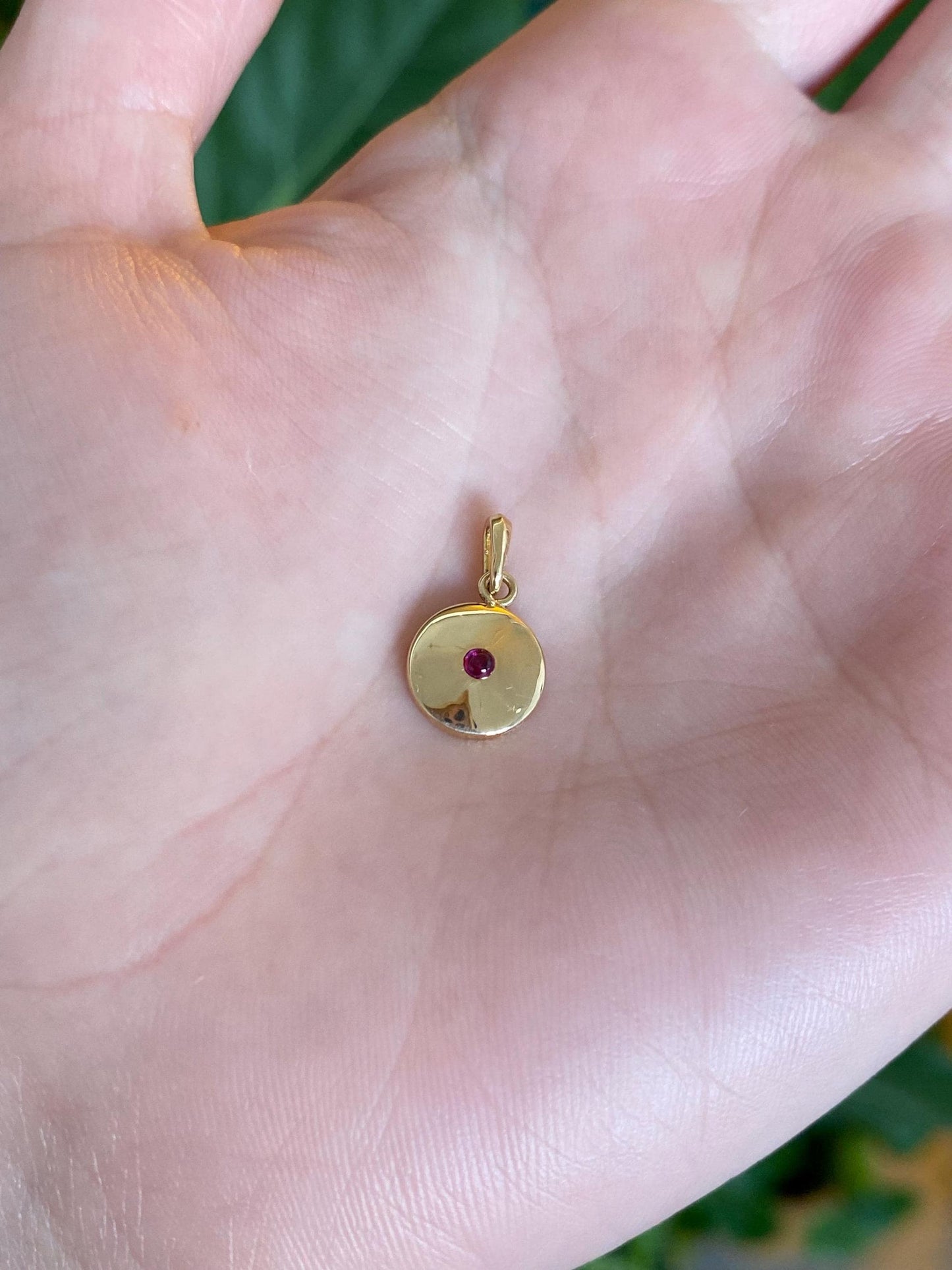 Cartier Vintage Solid 18k Yellow Gold Pink Sapphire Tie Tack Conversion Charm
