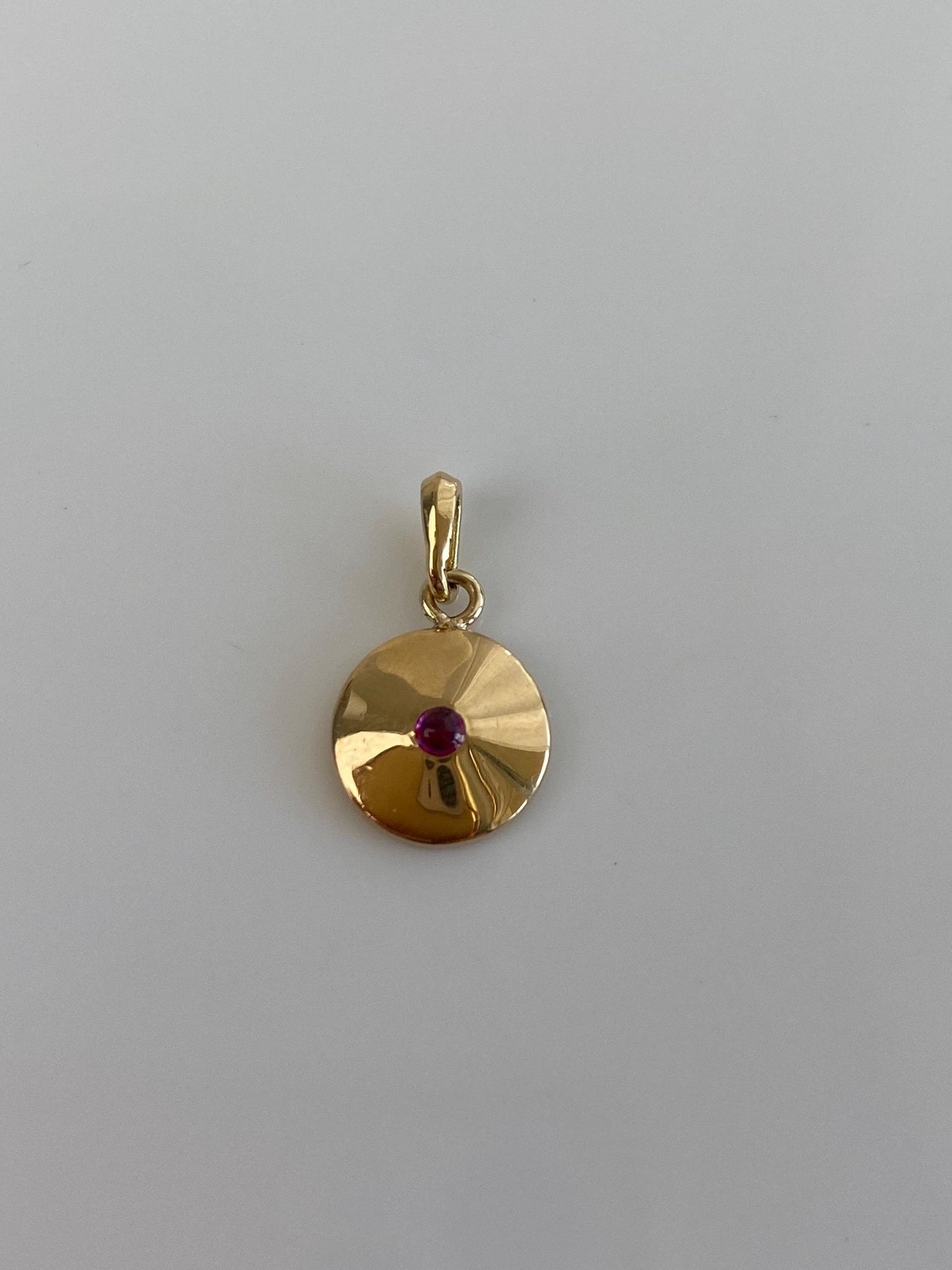 Cartier Vintage Solid 18k Yellow Gold Pink Sapphire Tie Tack Conversion Charm