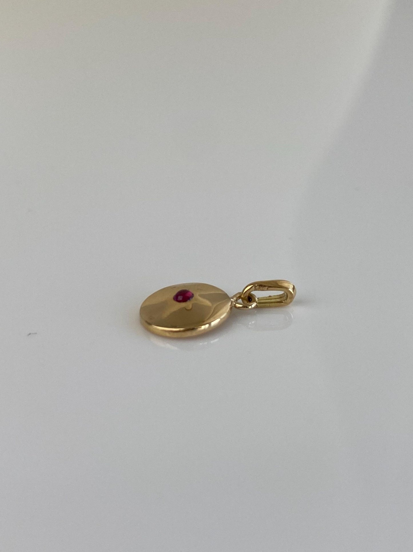 Cartier Vintage Solid 18k Yellow Gold Pink Sapphire Tie Tack Conversion Charm