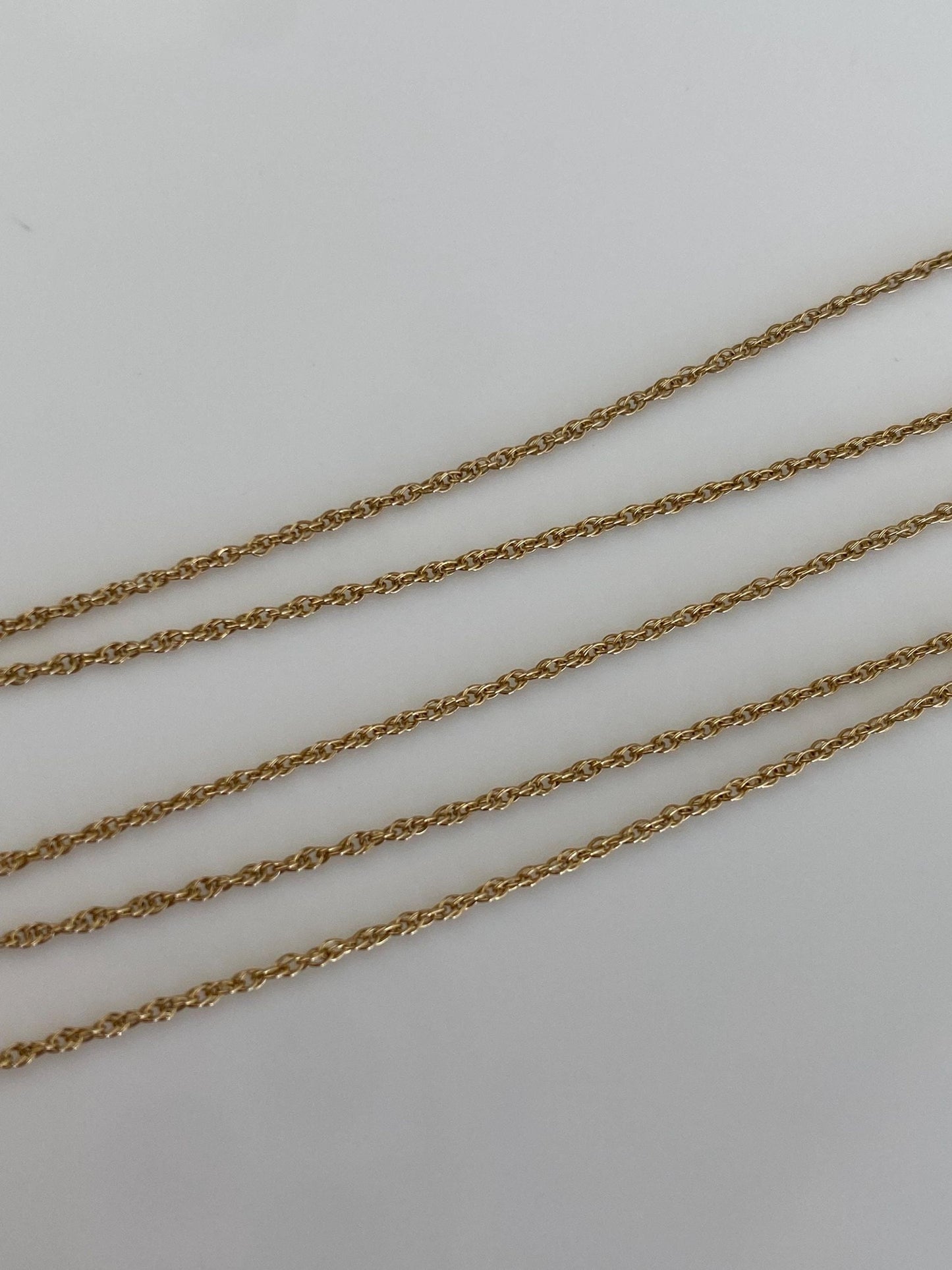 Vintage Solid 14k Yellow Gold Dainty Chain Necklace - 18.25 inches