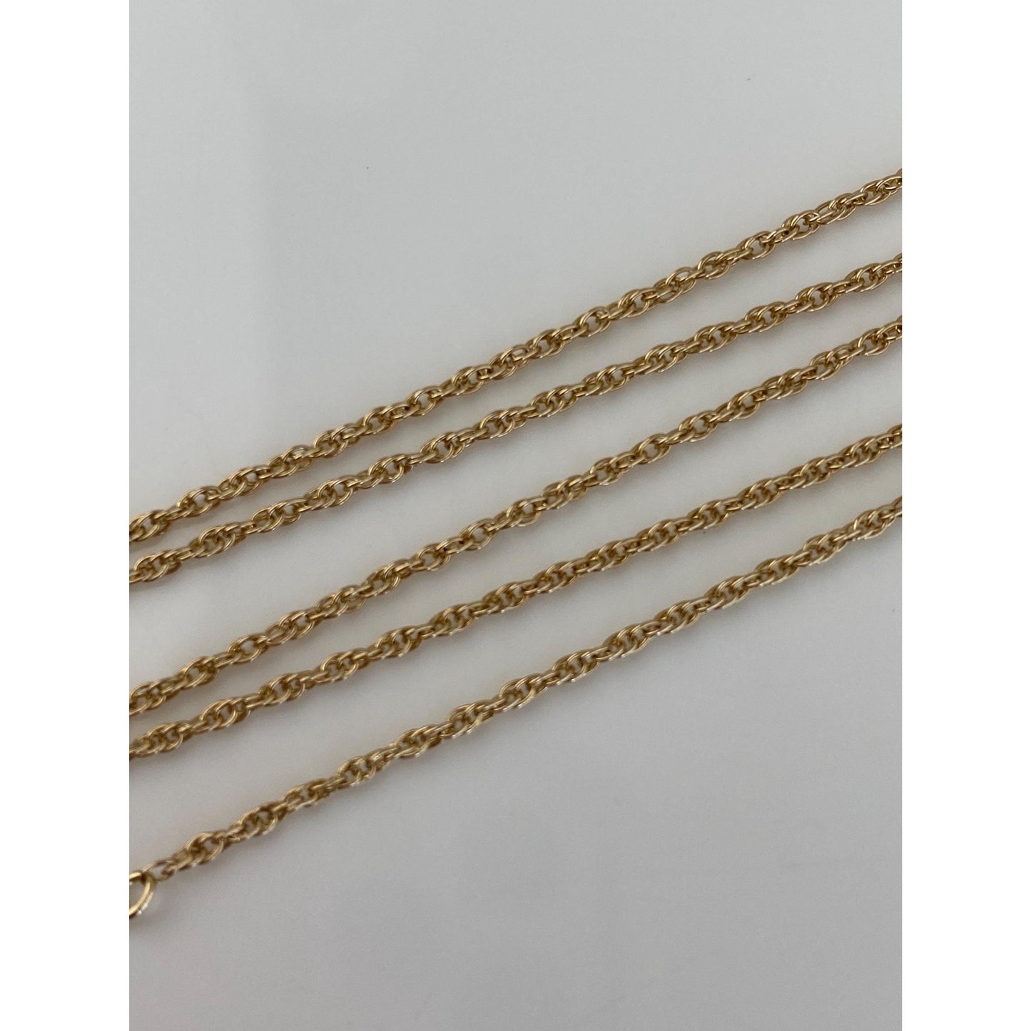 Vintage Solid 14k Yellow Gold Dainty Chain Necklace - 18.75 inches