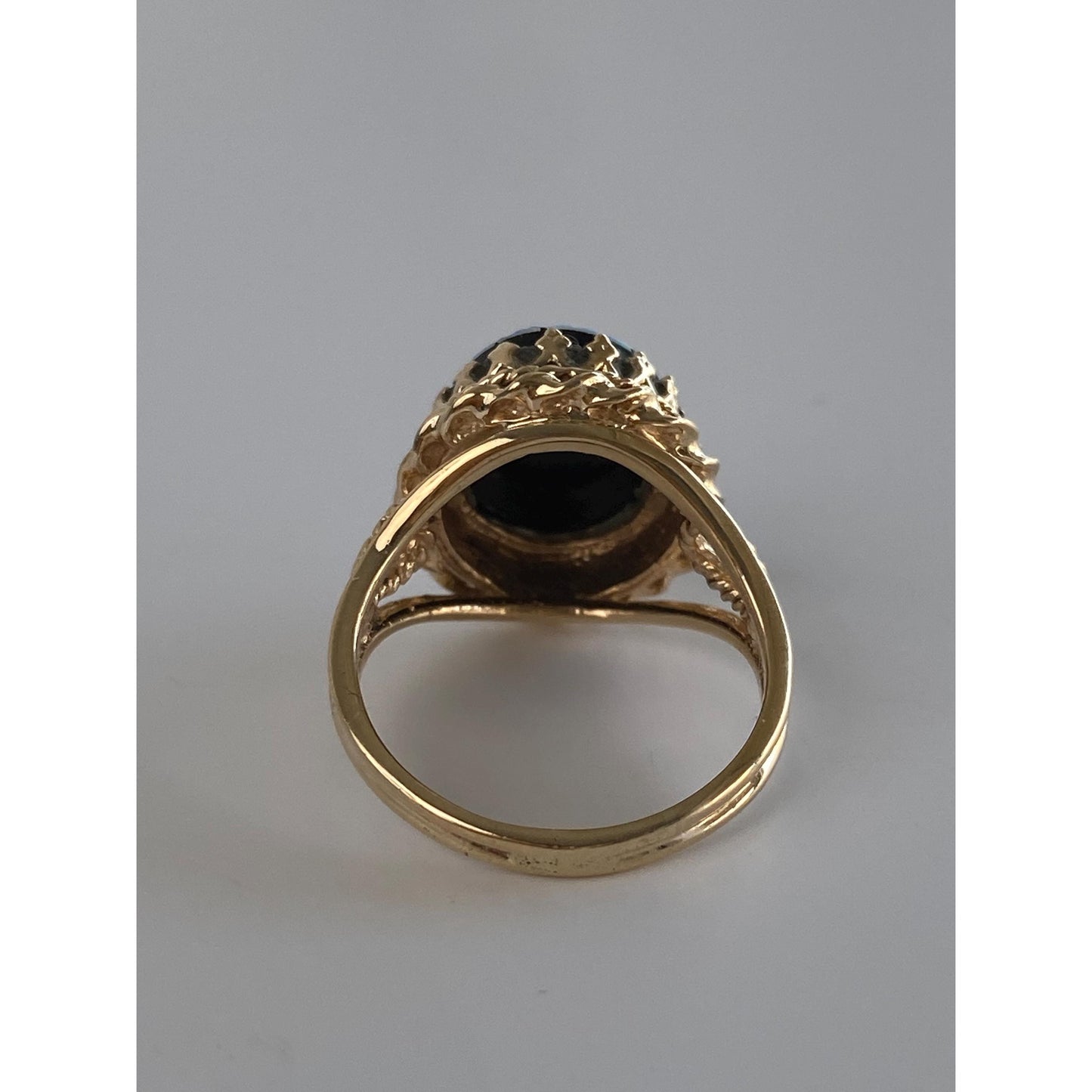 Vintage Solid 10k Yellow Gold Opal Mosaic Ring - Size 4.25