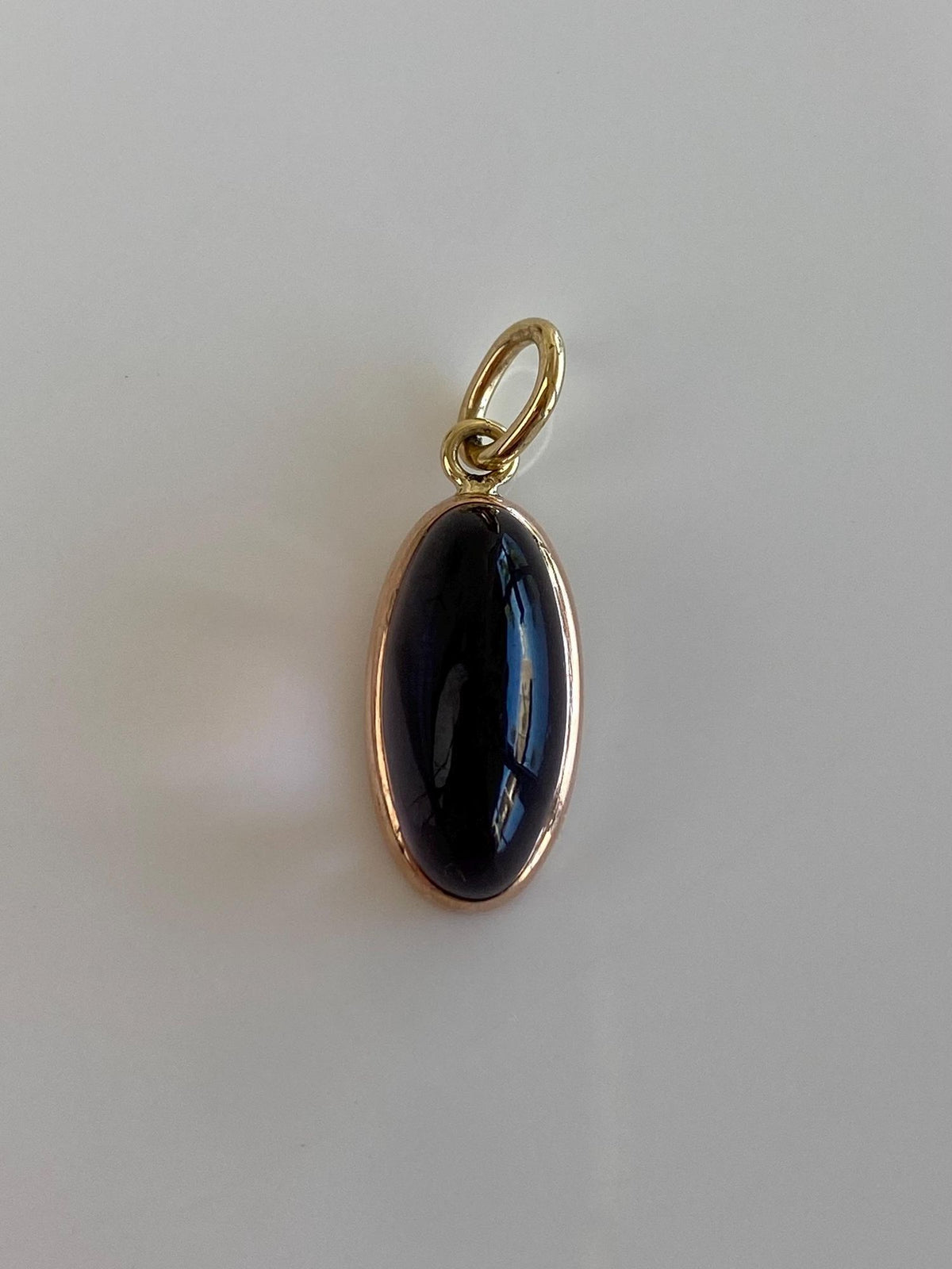 Vintage Solid 14k Yellow Gold Amethyst Cufflink Conversion Charm