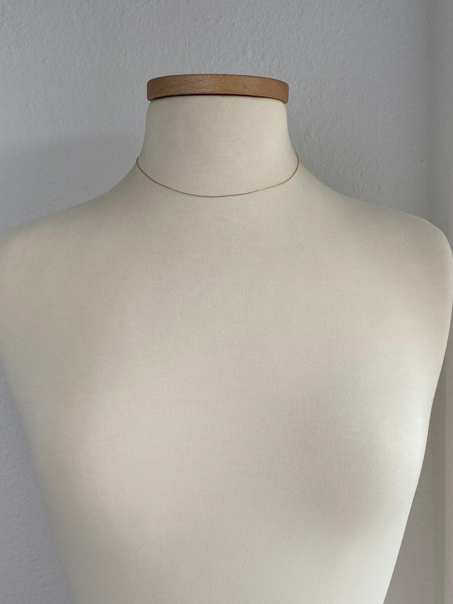 Vintage Solid 14k Yellow Gold Cable Chain Necklace - 16 inches