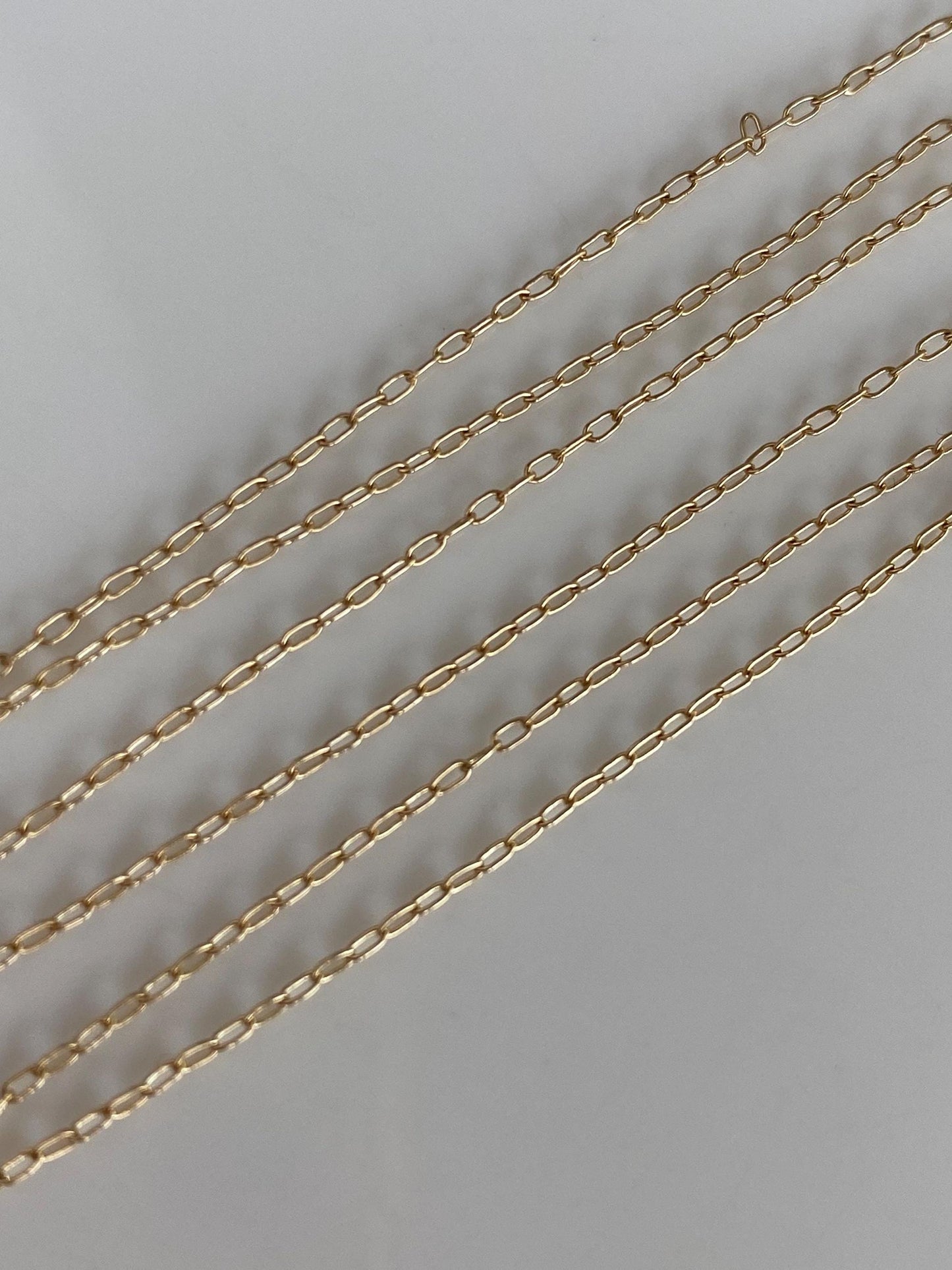 Vintage Solid 14k Yellow Gold Cable Chain Necklace - 16 inches