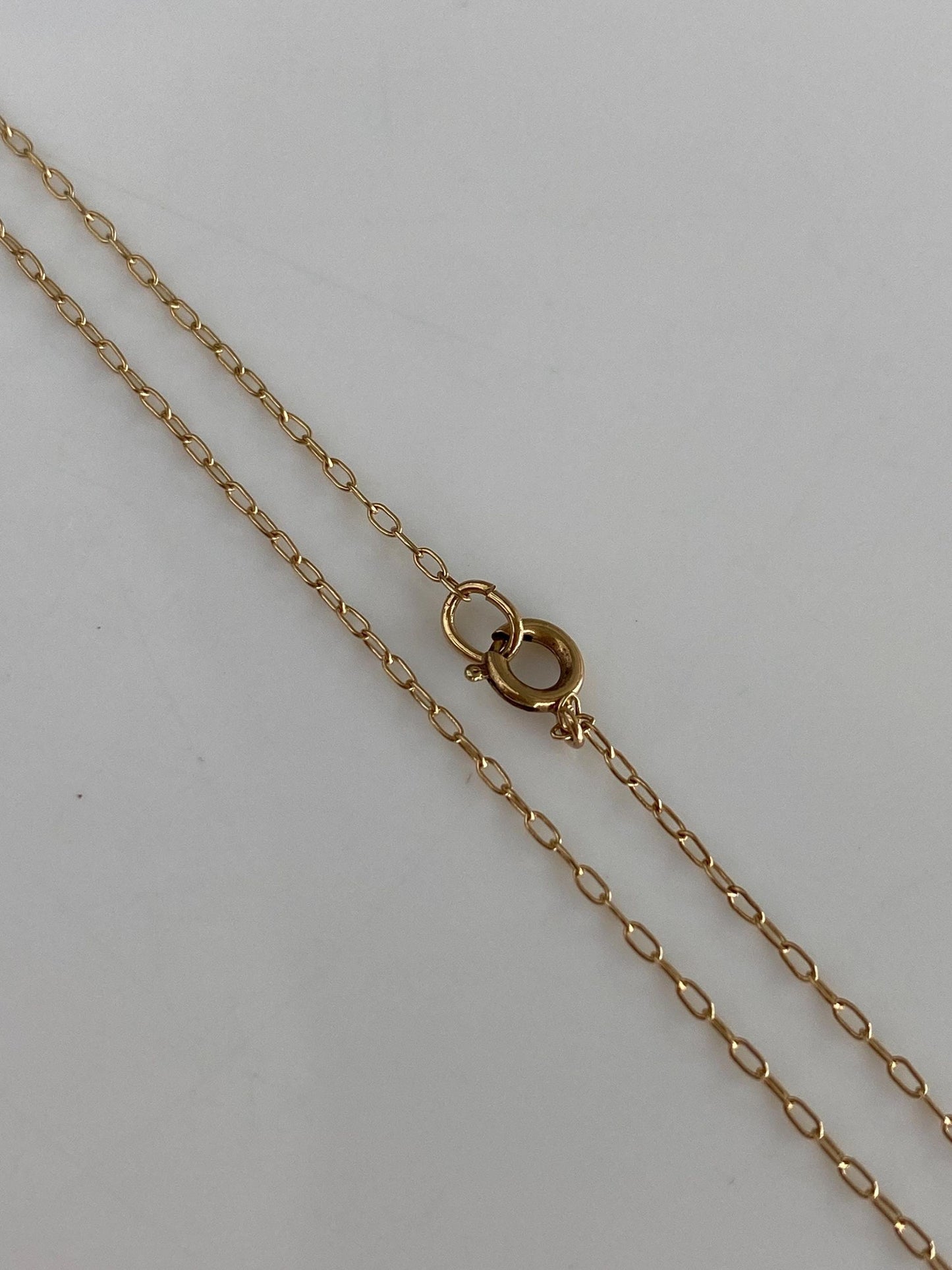Vintage Solid 14k Yellow Gold Cable Chain Necklace - 16 inches
