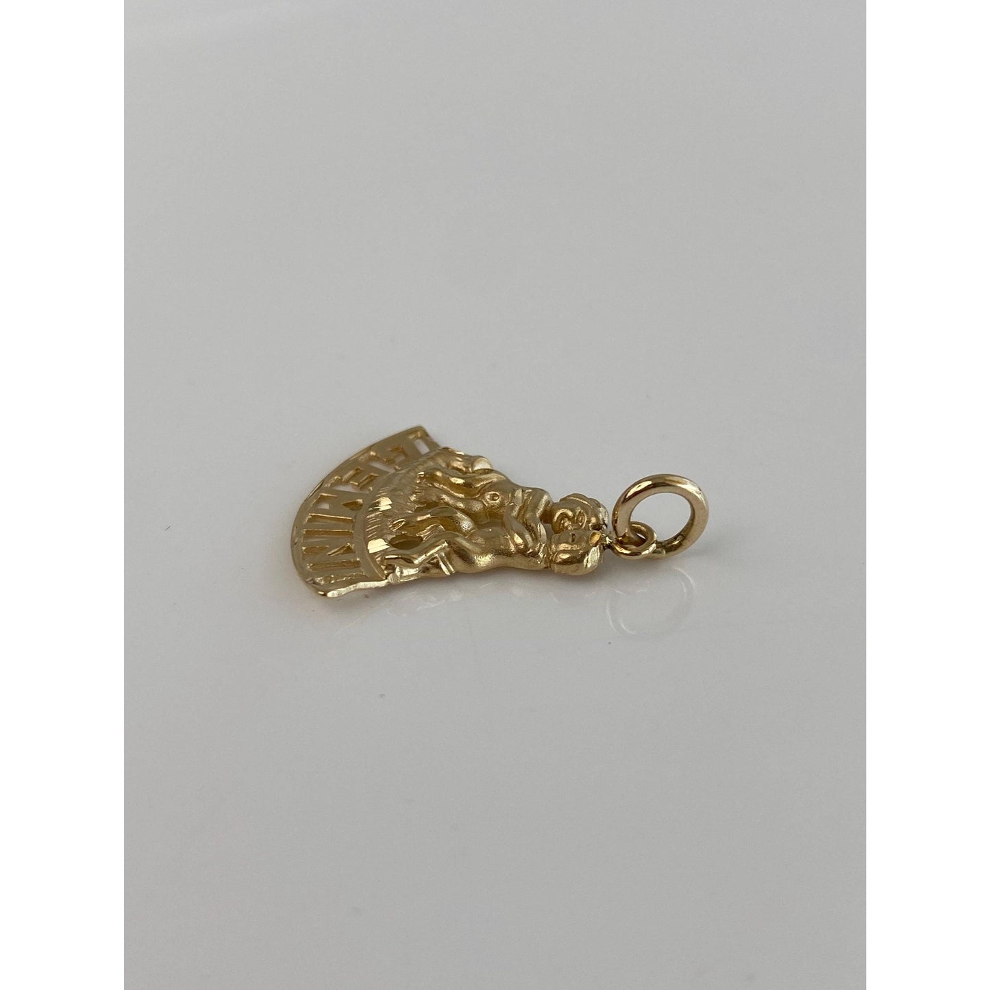 Vintage Solid 14k Yellow Gold Gemini Charm
