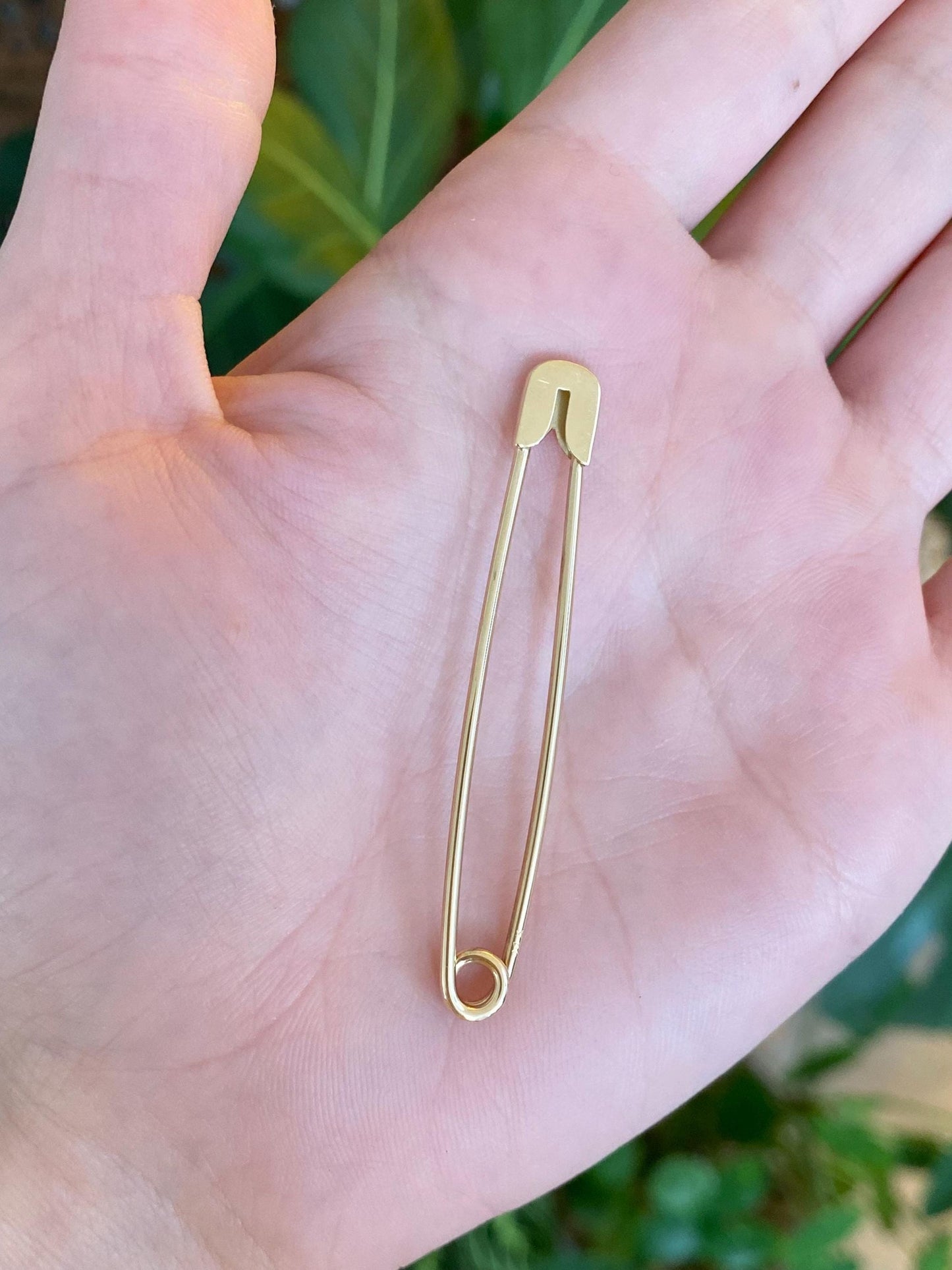 Vintage Solid 14k Yellow Gold Safety Pin