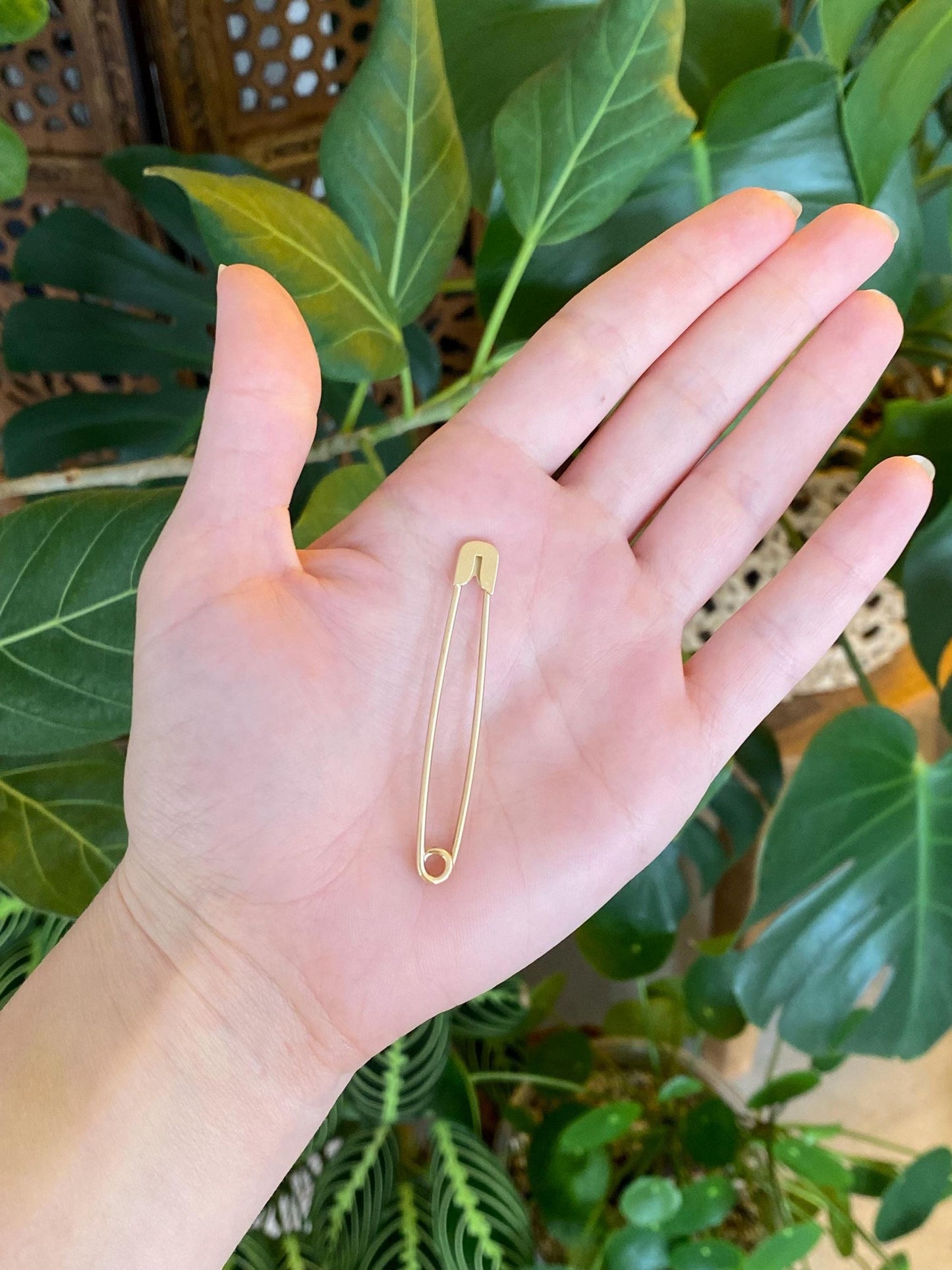 Vintage Solid 14k Yellow Gold Safety Pin