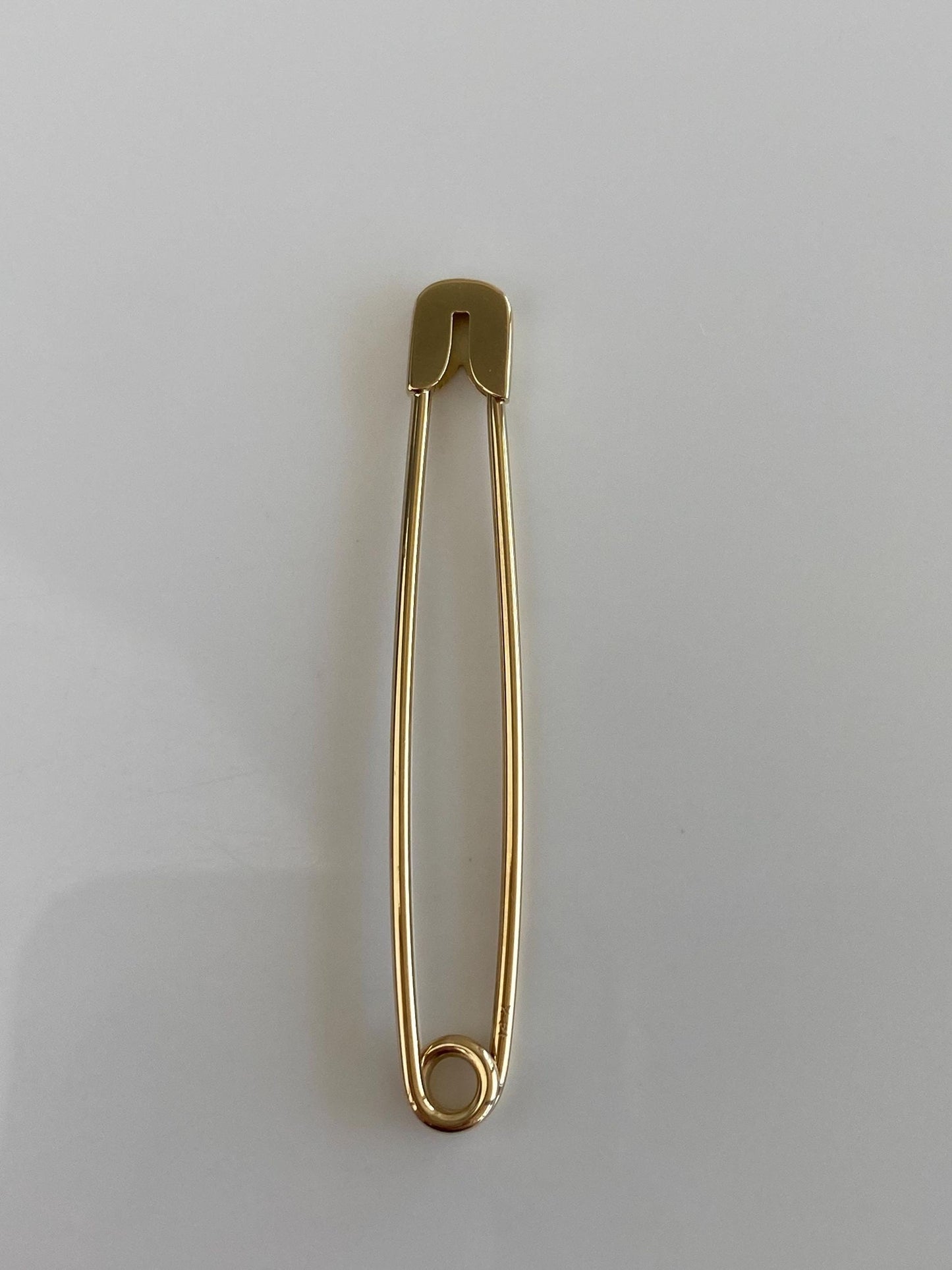Vintage Solid 14k Yellow Gold Safety Pin