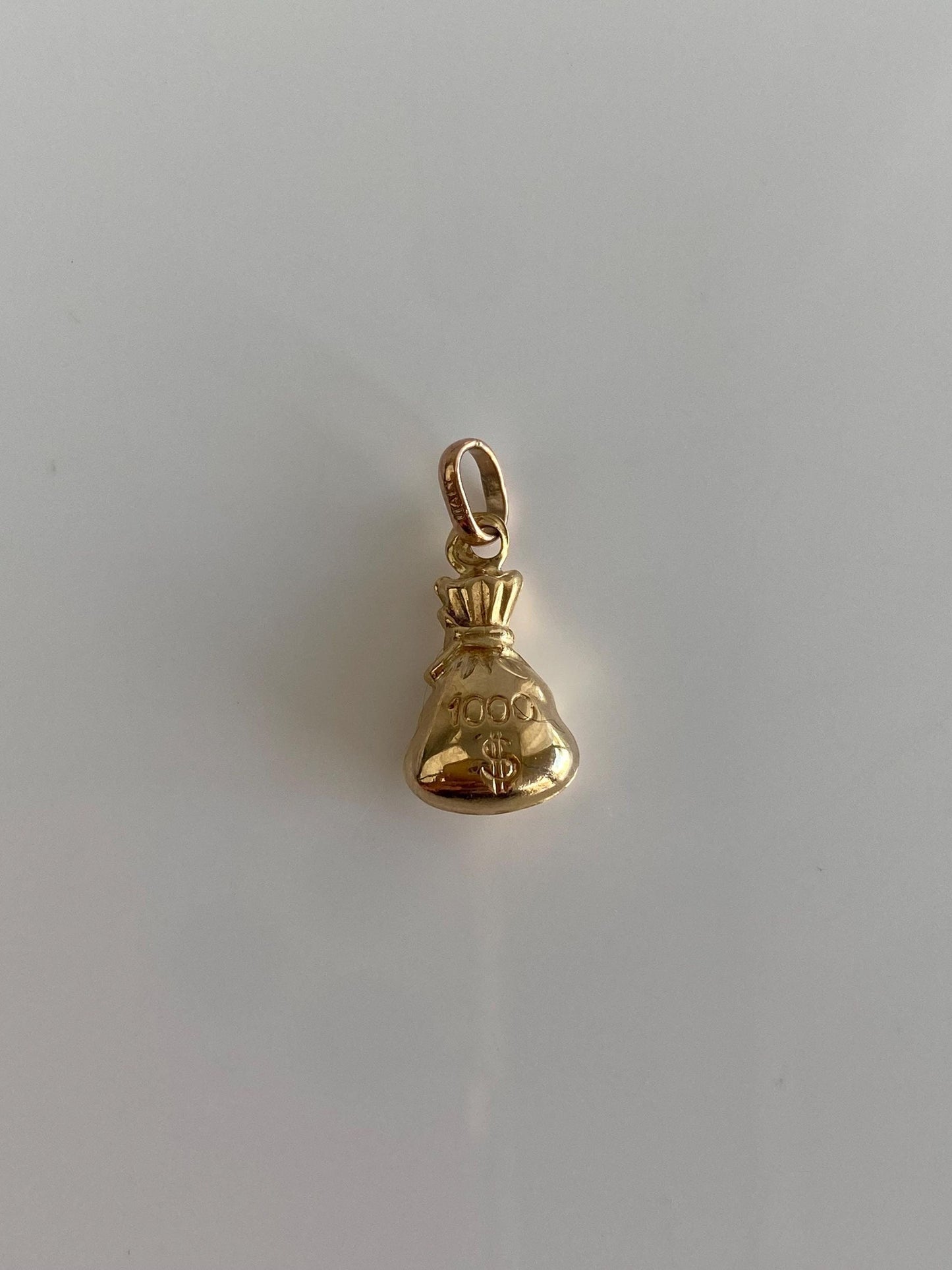 Vintage 14k Yellow Gold Money Bag Charm