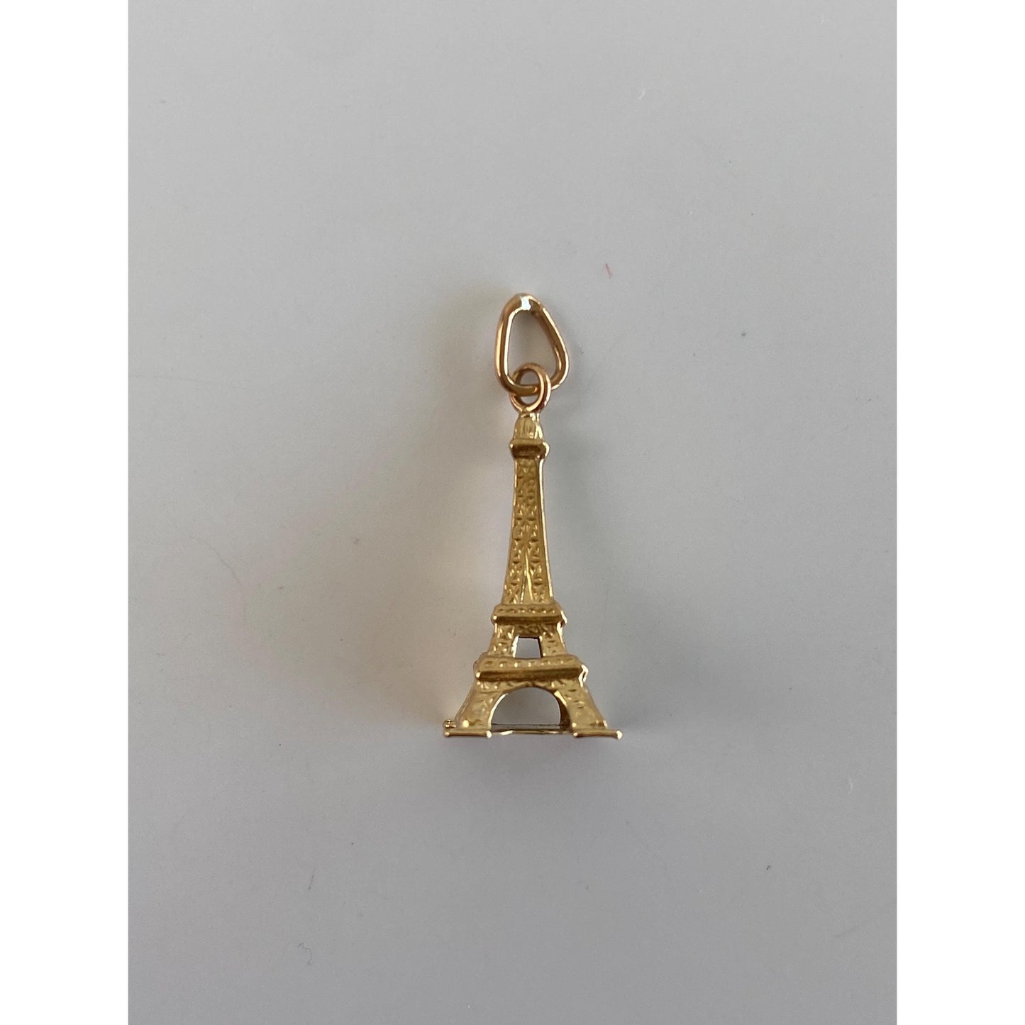 Vintage Solid 18k Yellow Gold Eiffel Tower Charm