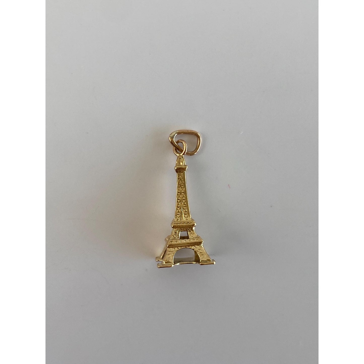 Vintage Solid 18k Yellow Gold Eiffel Tower Charm