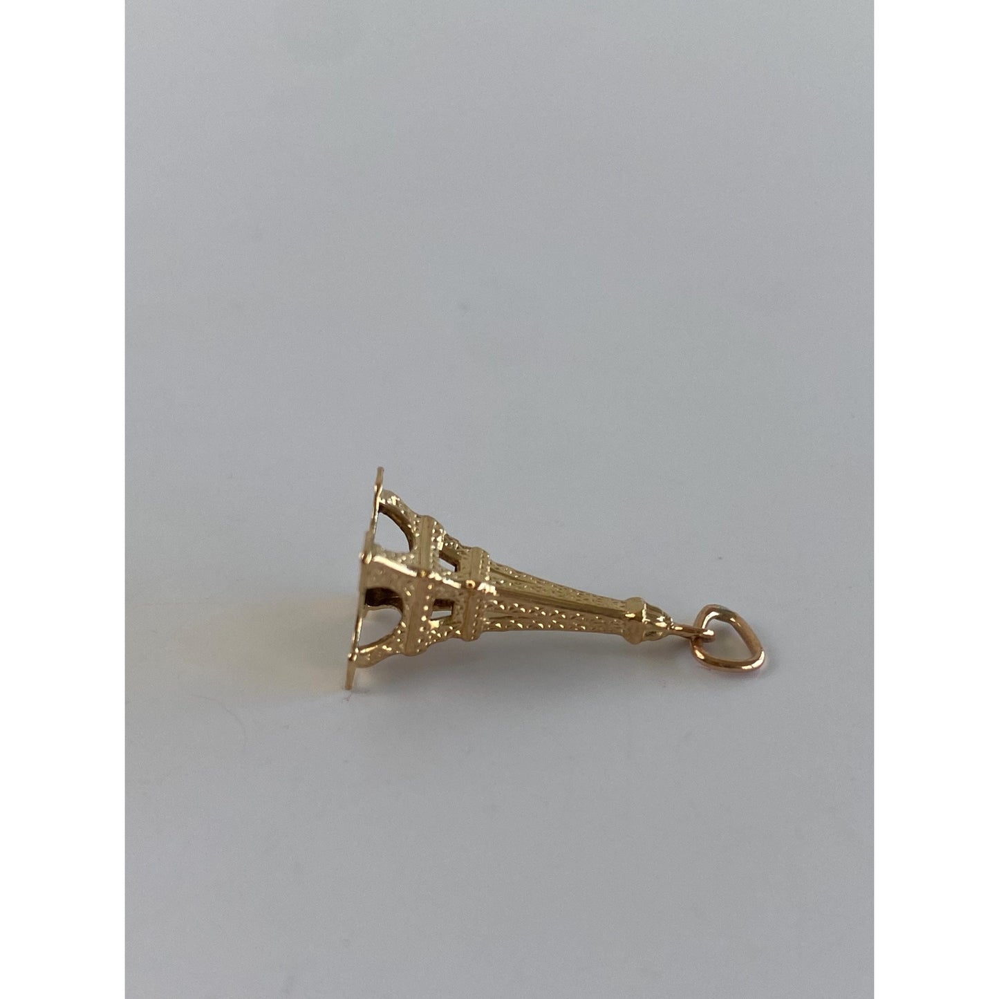 Vintage Solid 18k Yellow Gold Eiffel Tower Charm