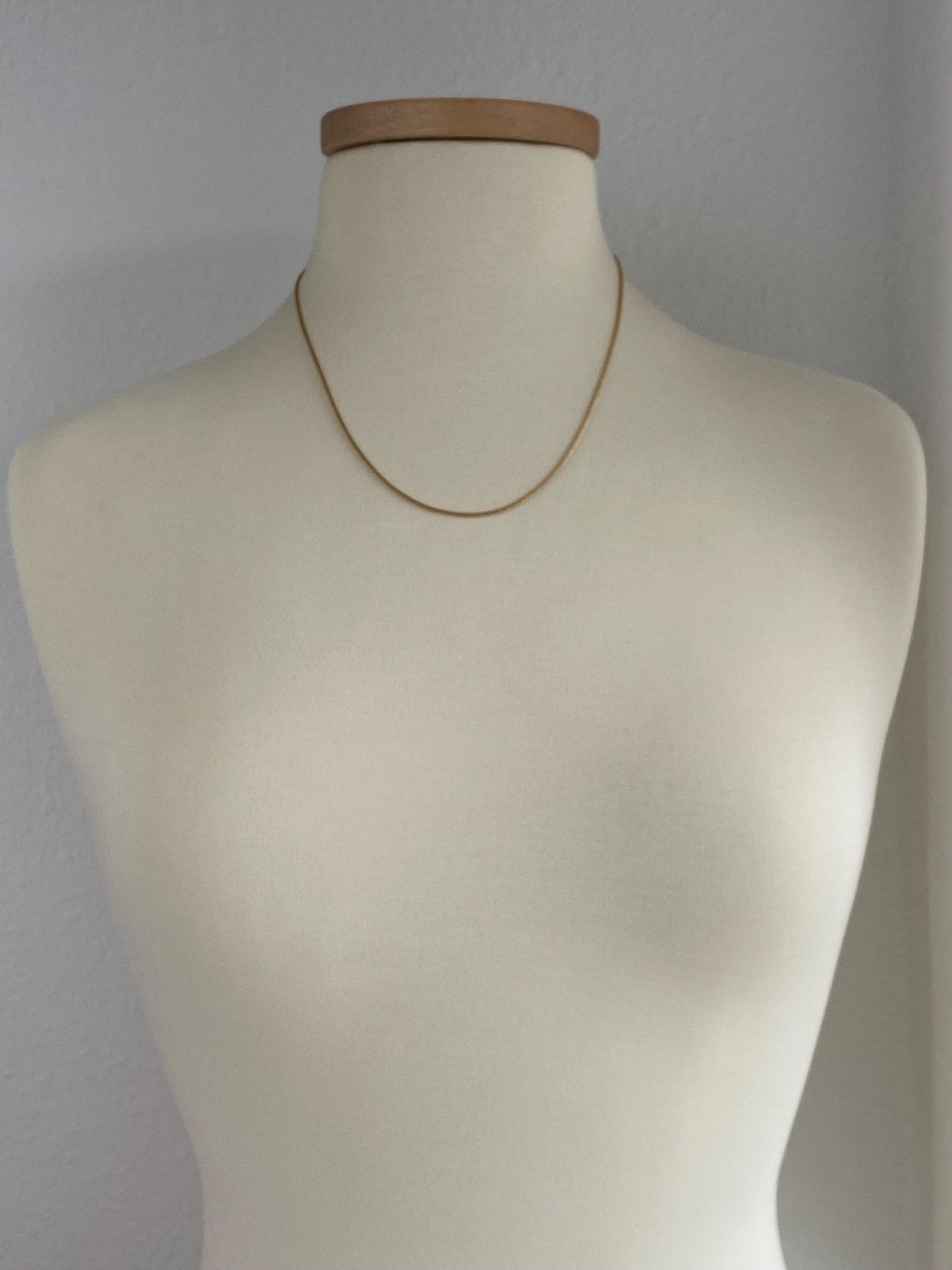 Solid 14k Yellow Gold Square Wheat Chain Necklace - 20.25 inches