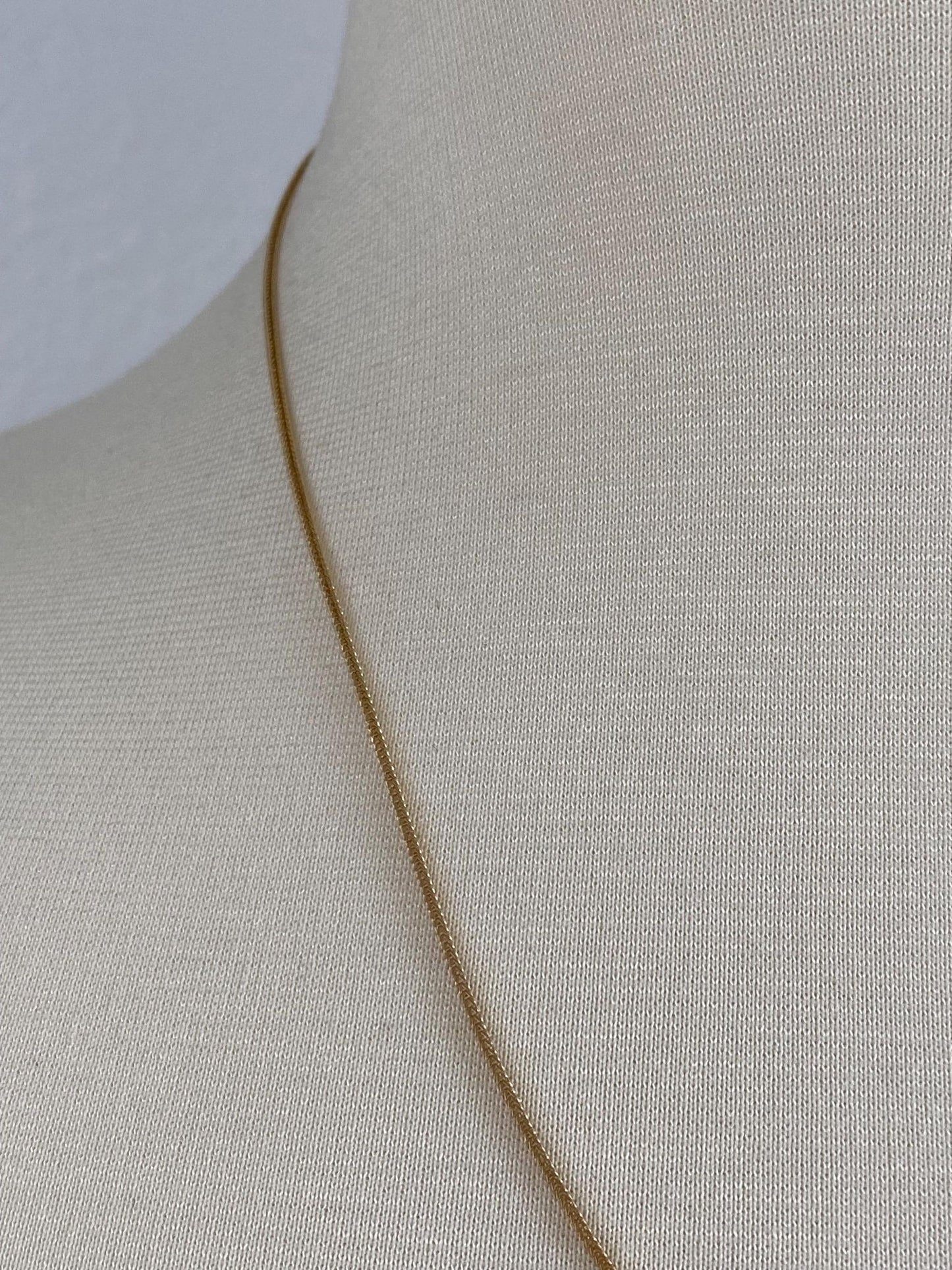 Solid 14k Yellow Gold Square Wheat Chain Necklace - 20.25 inches