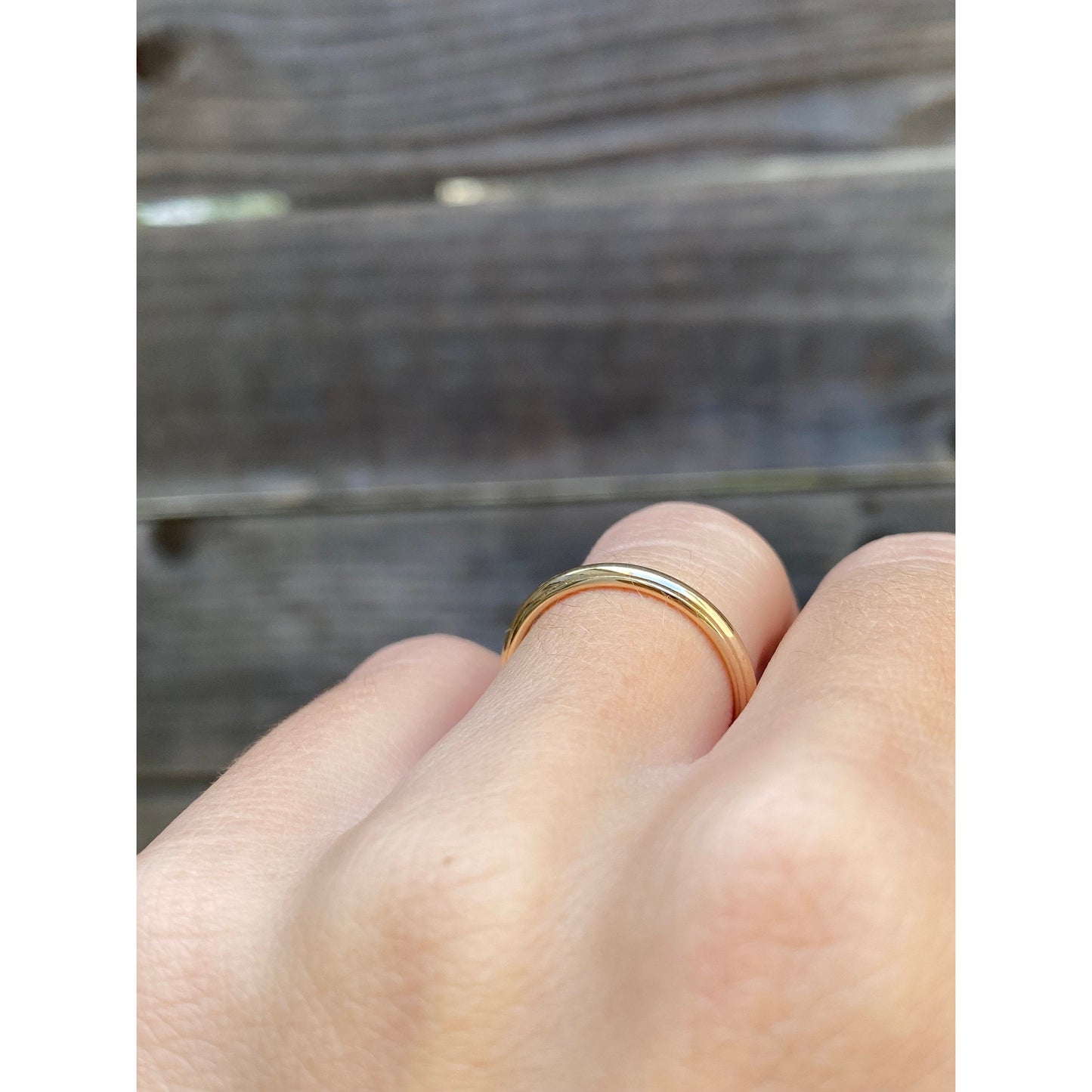 Vintage Solid 14k Yellow Gold Milgrain Ring Band - Size 5.75