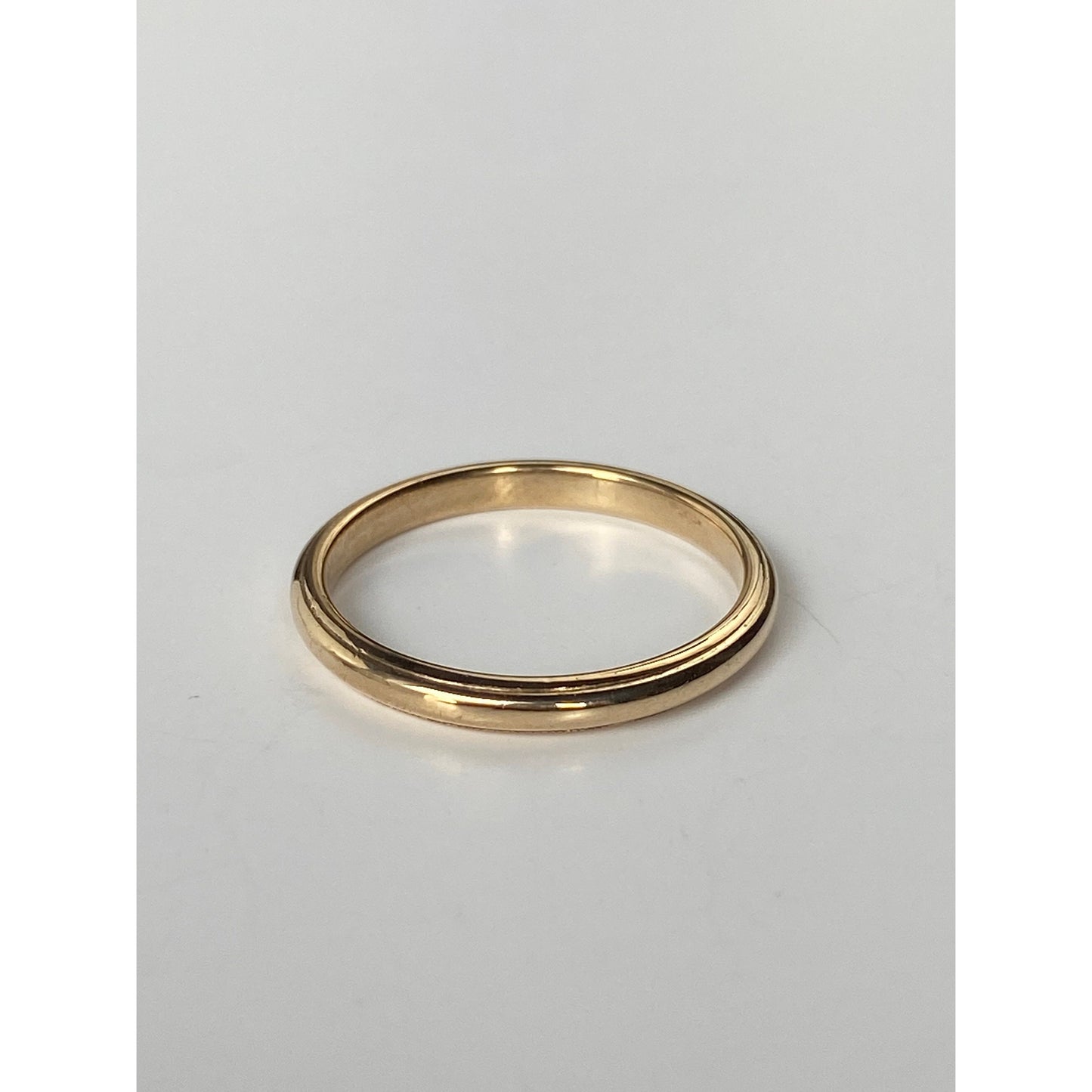 Vintage Solid 14k Yellow Gold Milgrain Ring Band - Size 5.75