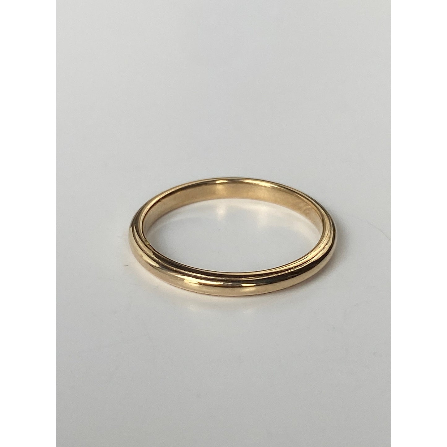 Vintage Solid 14k Yellow Gold Milgrain Ring Band - Size 5.75