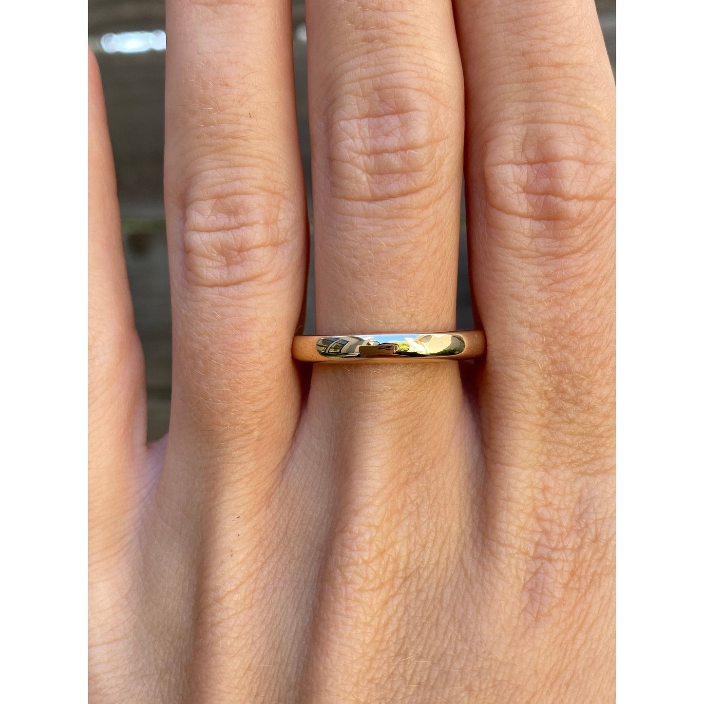 Vintage Solid 14k Yellow Gold Ring Band - Size 9.5