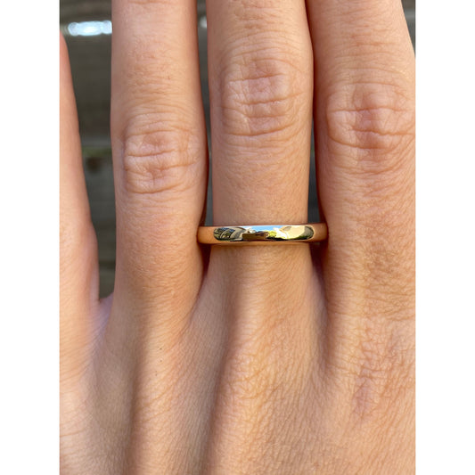 Vintage Solid 14k Yellow Gold Ring Band - Size 9.5