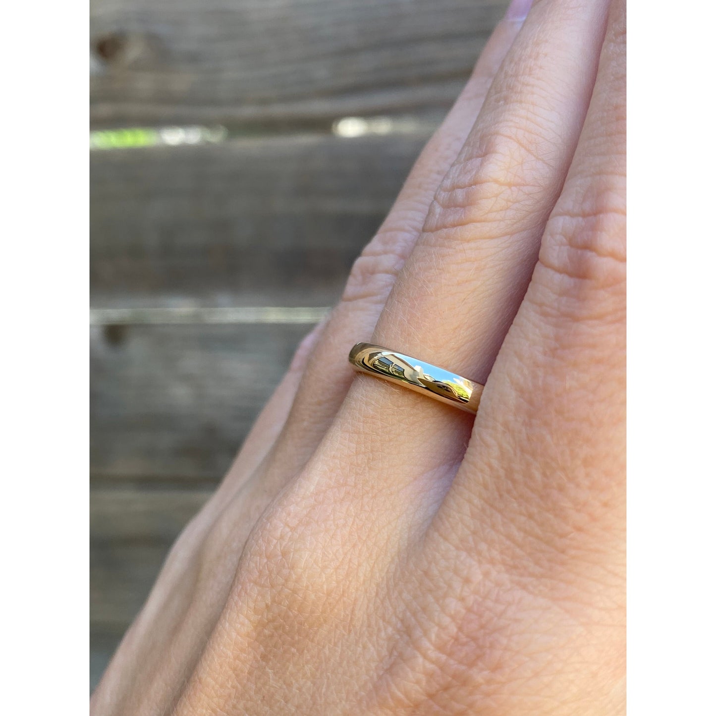 Vintage Solid 14k Yellow Gold Ring Band - Size 9.5