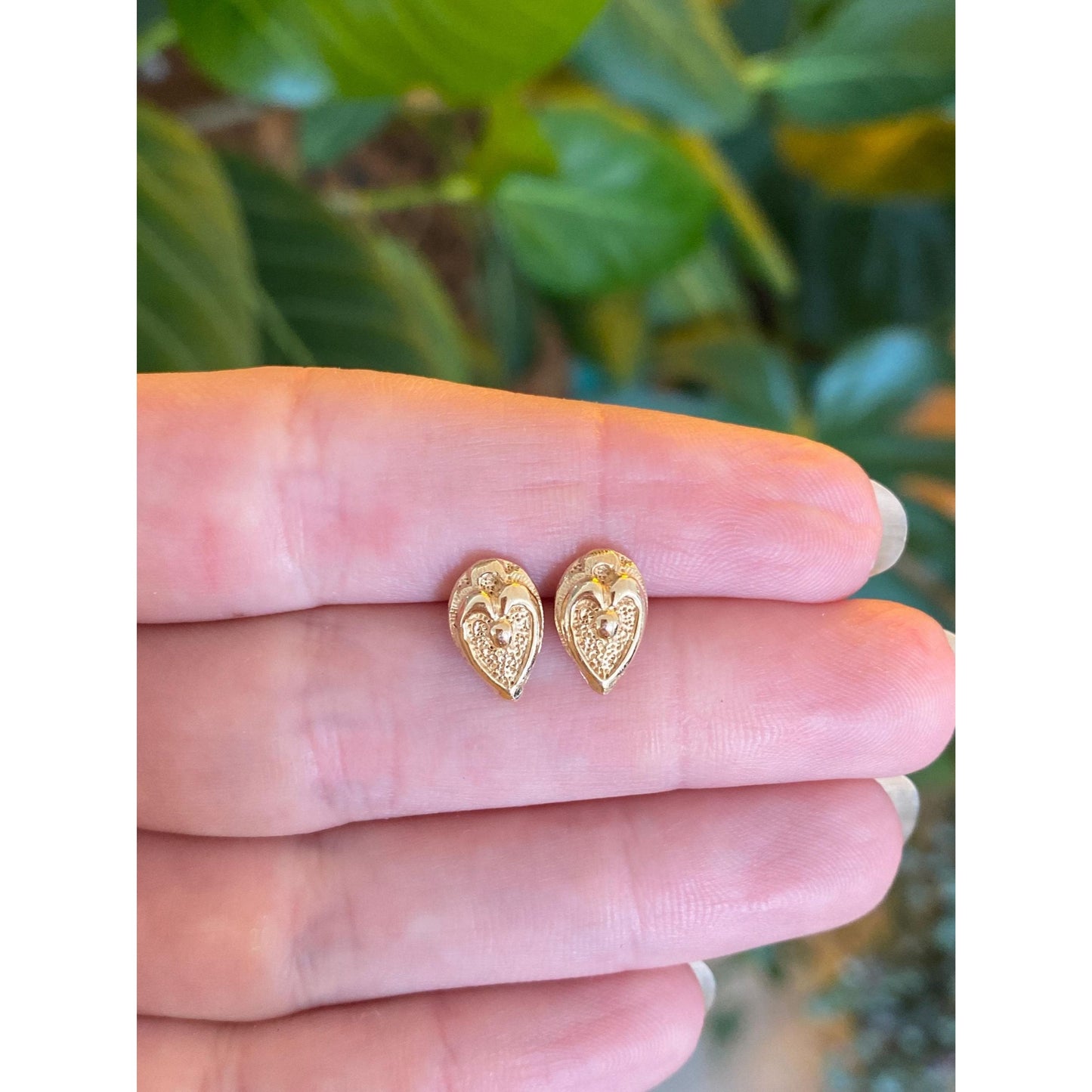 Solid 14k Yellow Gold Stud Earrings