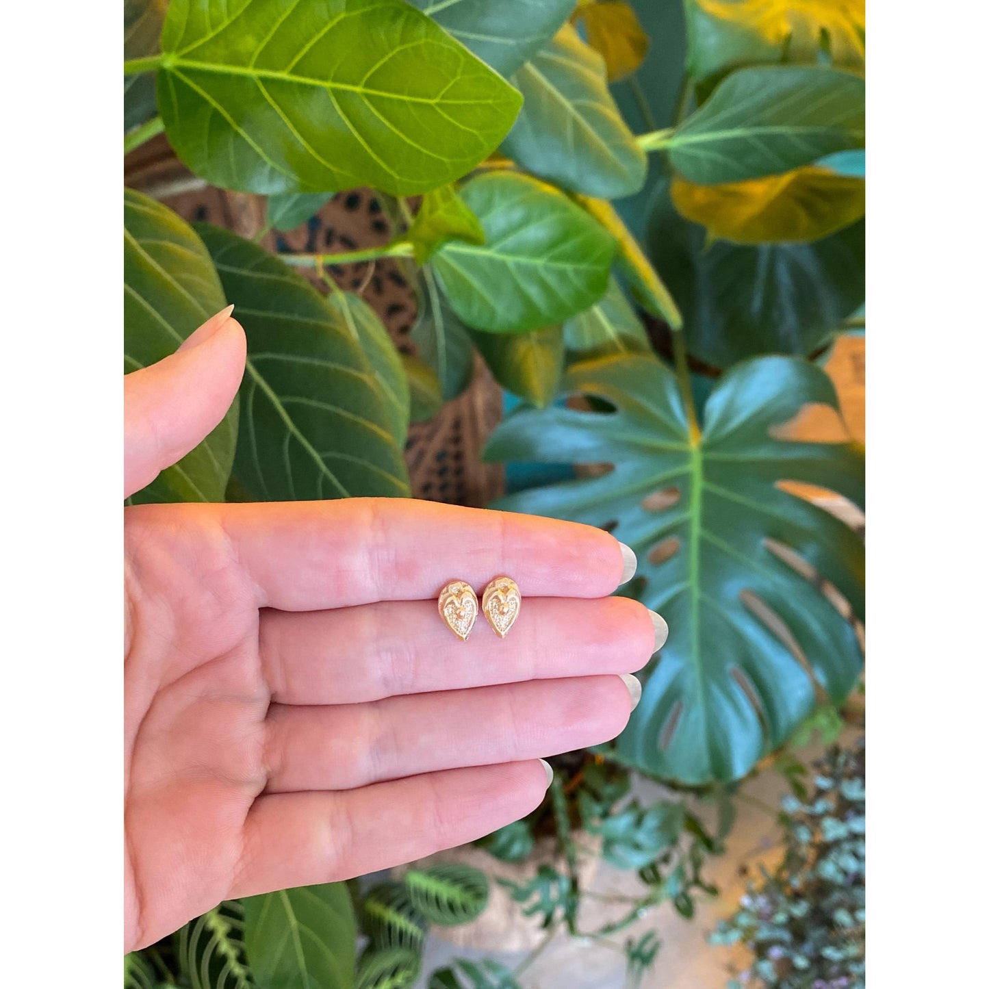 Solid 14k Yellow Gold Stud Earrings