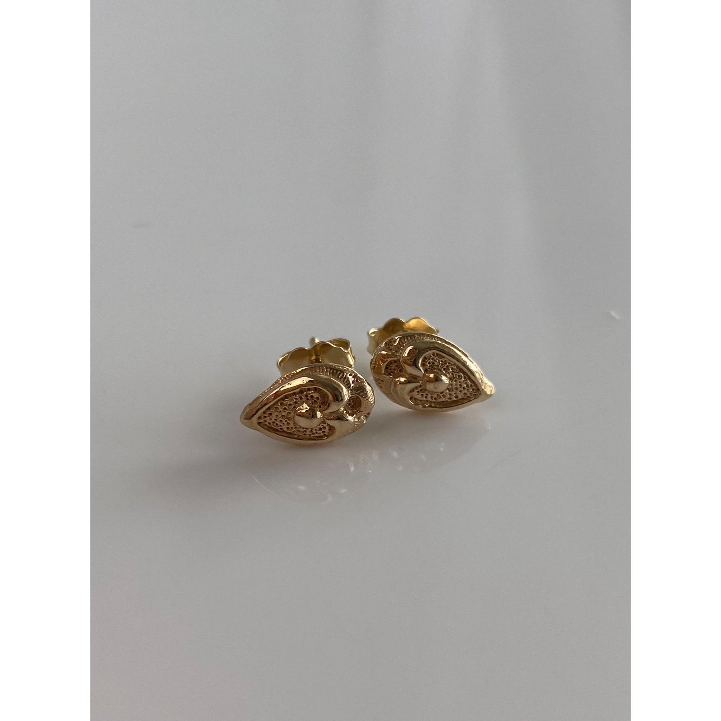 Solid 14k Yellow Gold Stud Earrings