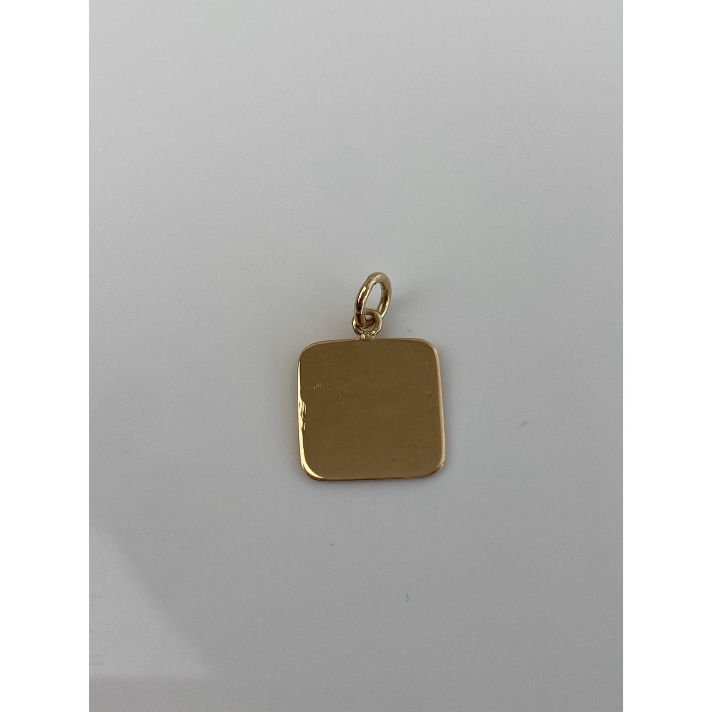 Vintage Solid 14k Yellow Gold Initial 'S' Lined Design Cufflink Conversion Charm