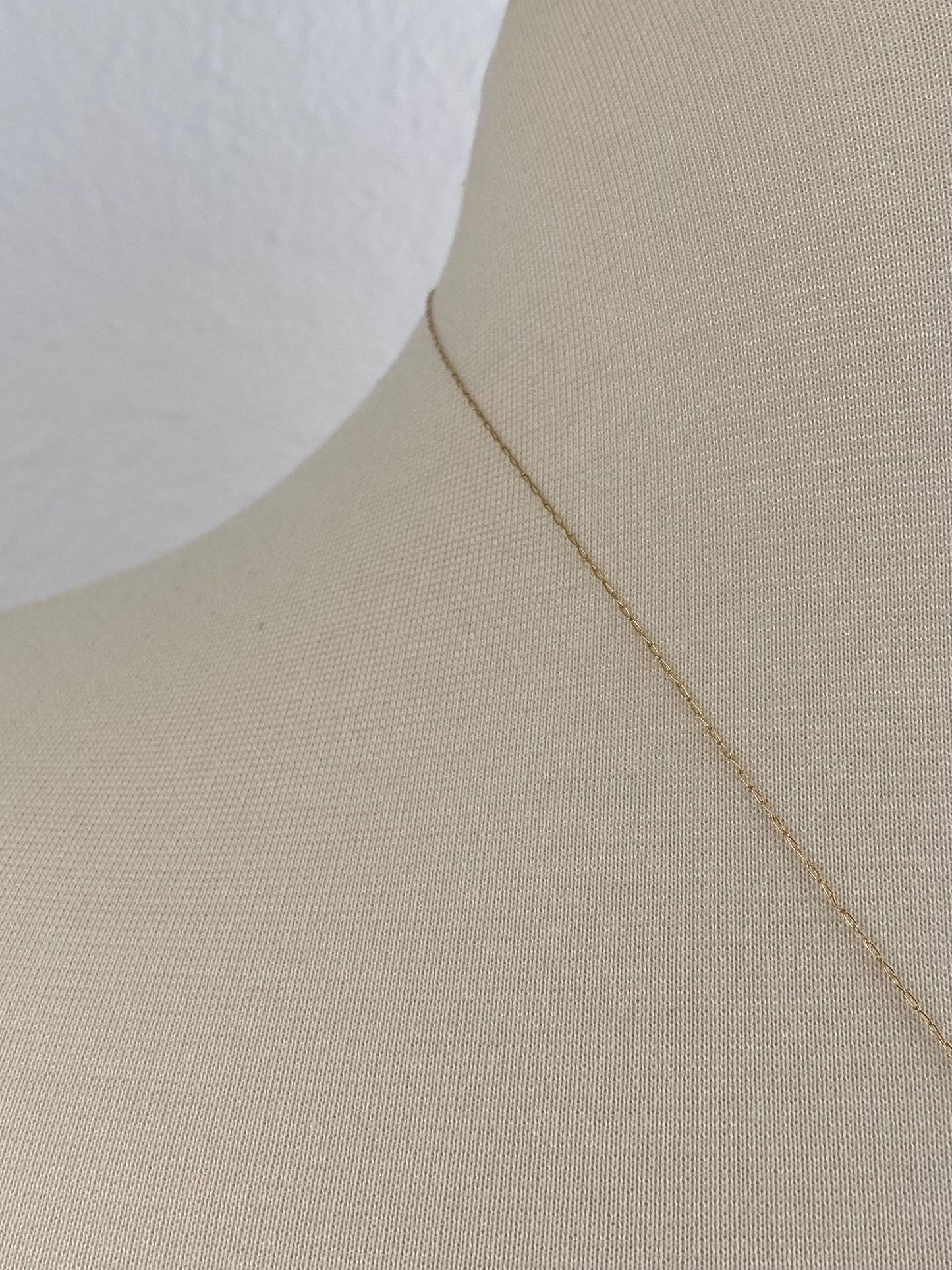 Vintage Solid 14k Yellow Gold 'Barbara' Nameplate Dainty Chain Necklace - 19.5 inches