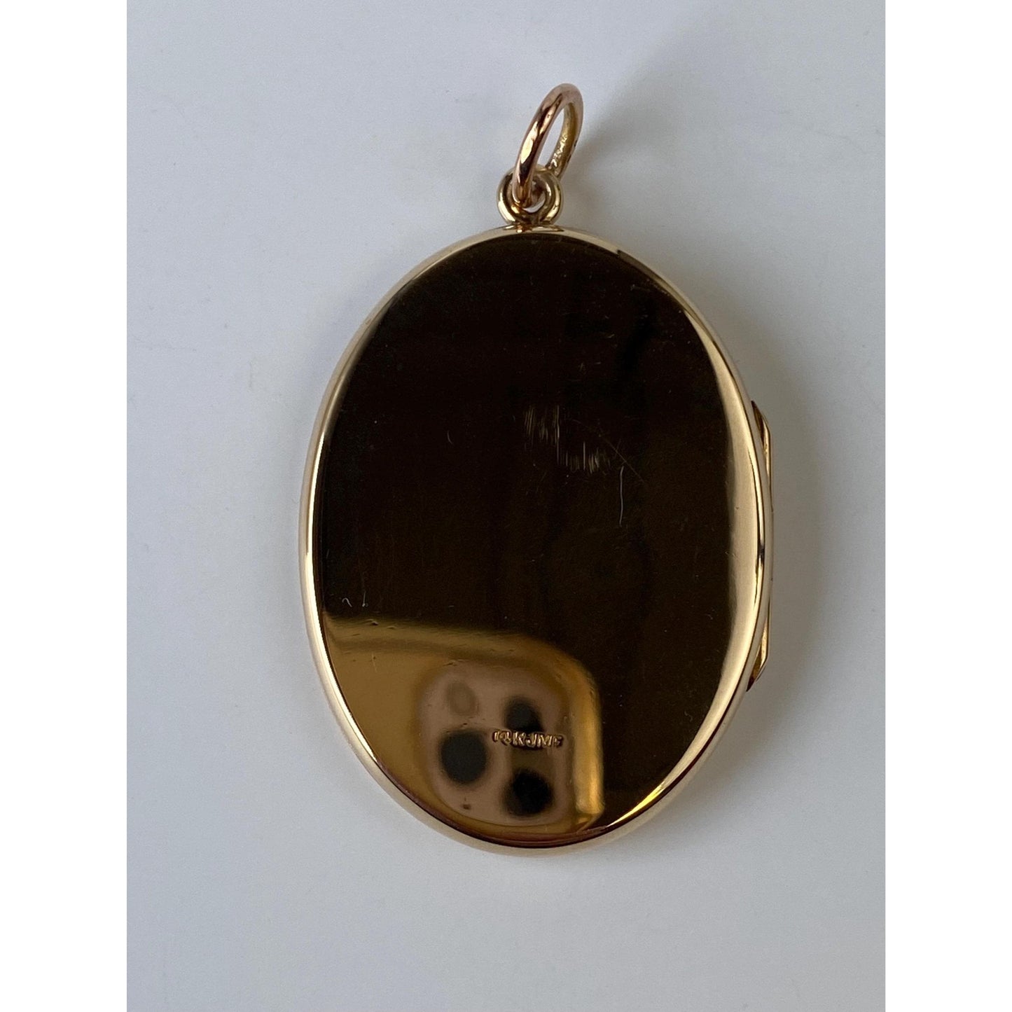 Vintage Solid 14k Yellow Gold Large Floral Engraved Locket Charm